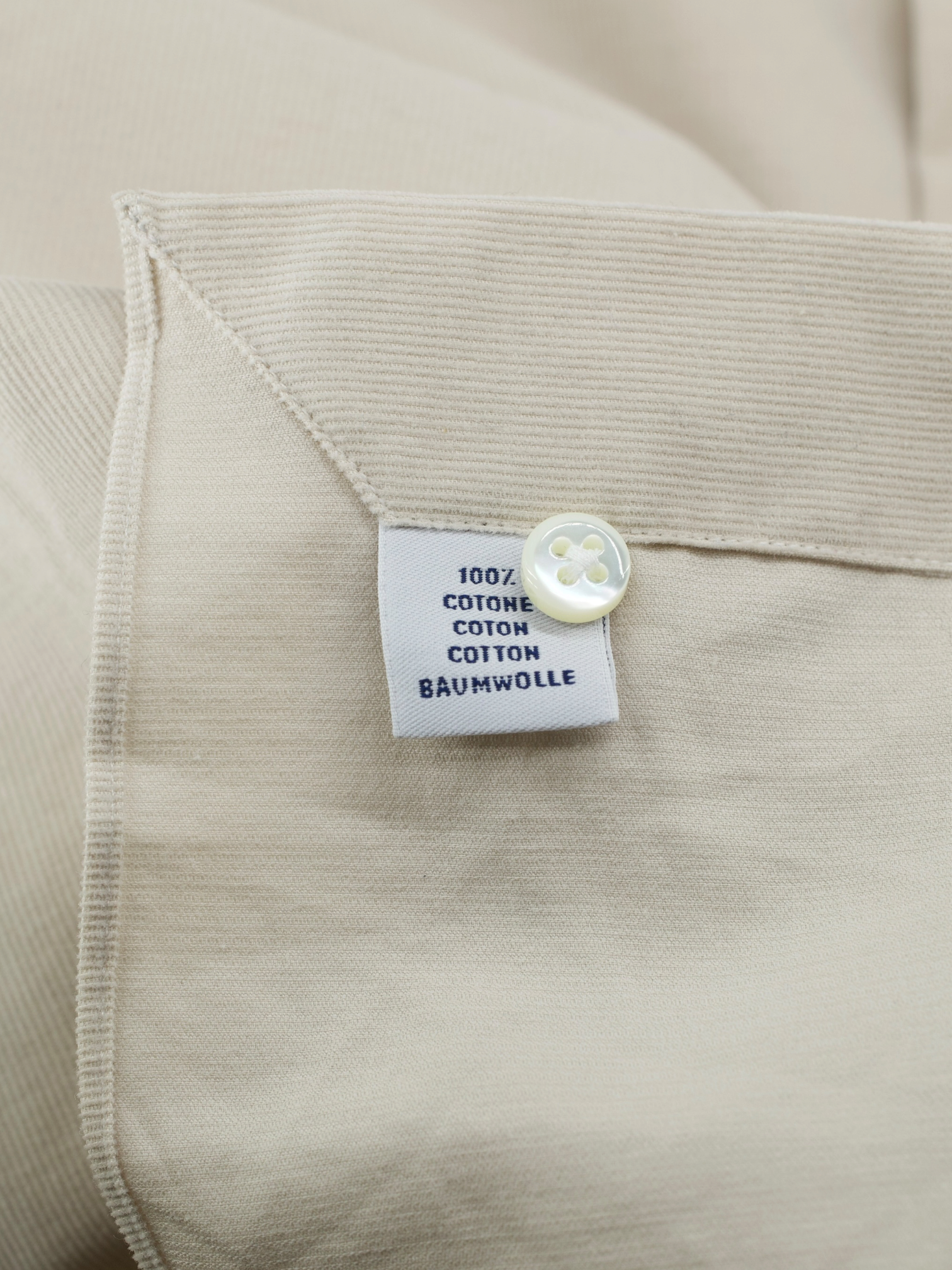 Emanuele Maffeis Beige Cotton Corduroy "Emma" Shirt