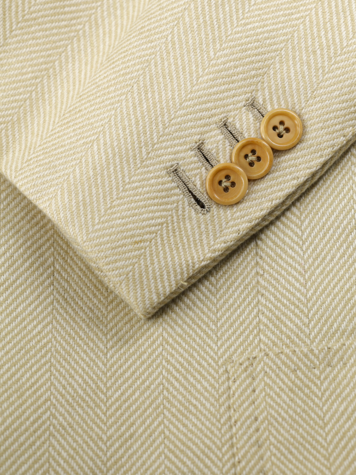 Luigi Borrelli Beige Heavyweight-Cashmere Herringbone Jacket