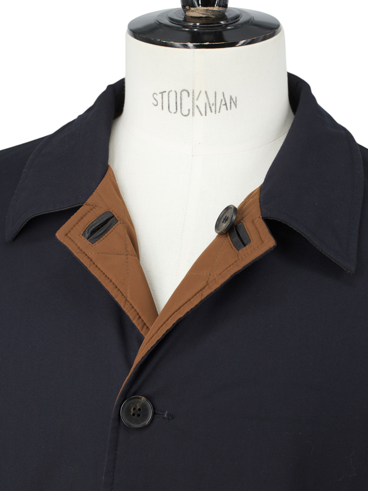 Corneliani Brown Quilted & Navy Softshell Reversible Carcoat