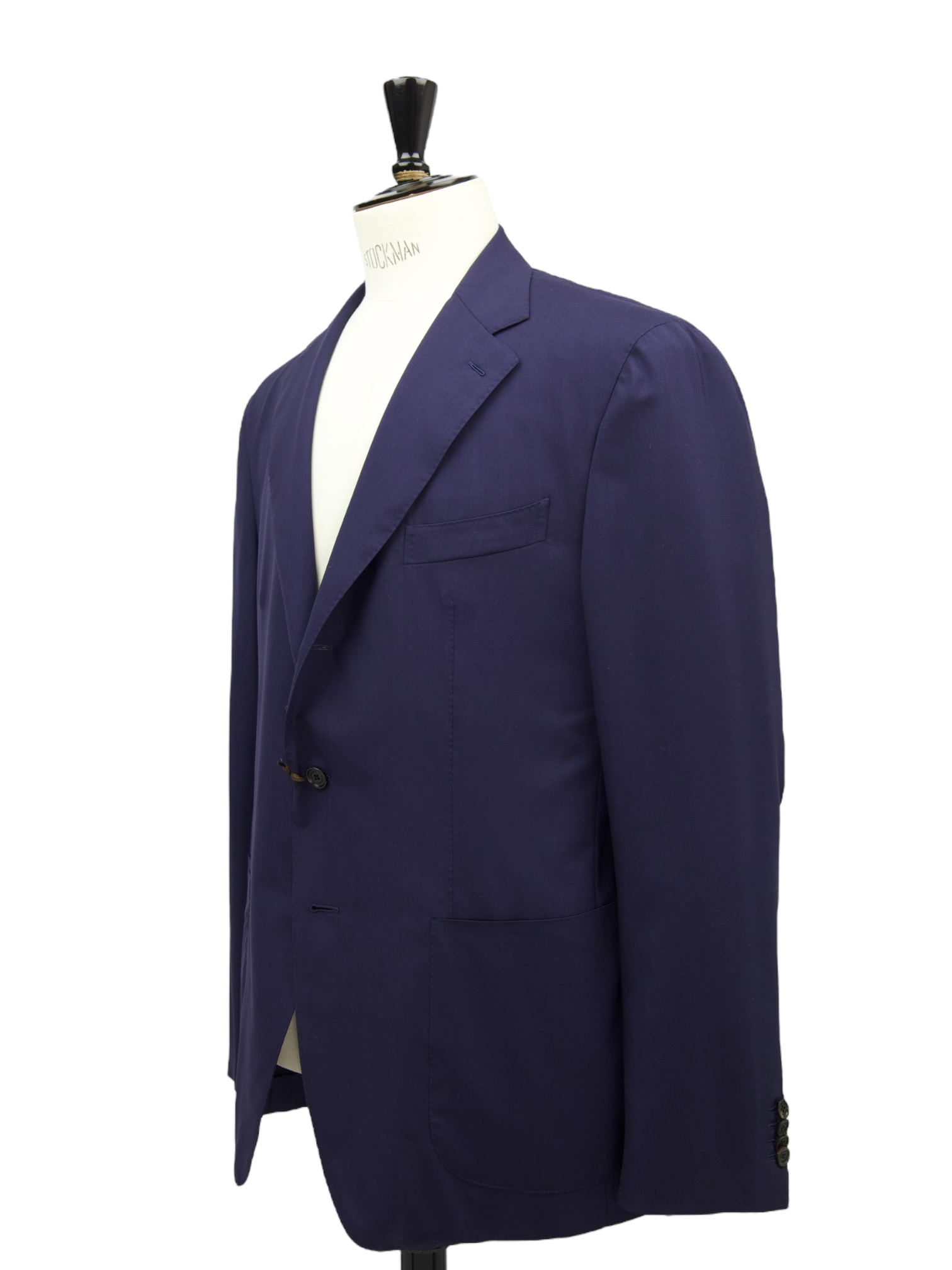 Caruso Navy Wool & Silk Unconstructed Aida Jacket