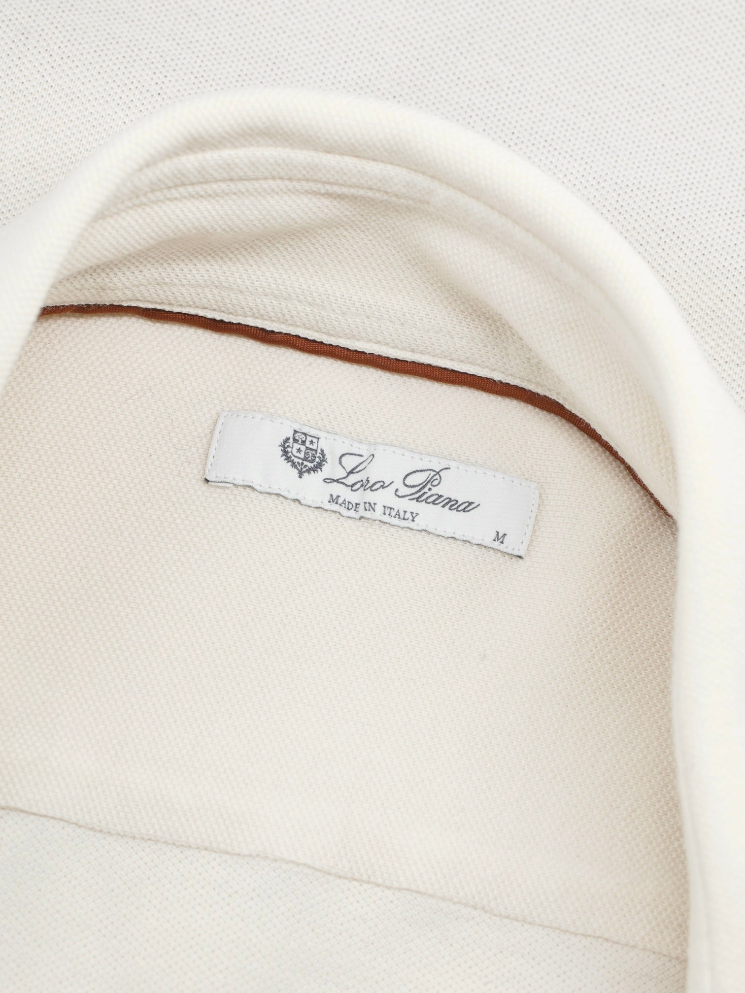 Loro Piana Offwhite Knitted Pique-Cotton Andrew Shirt