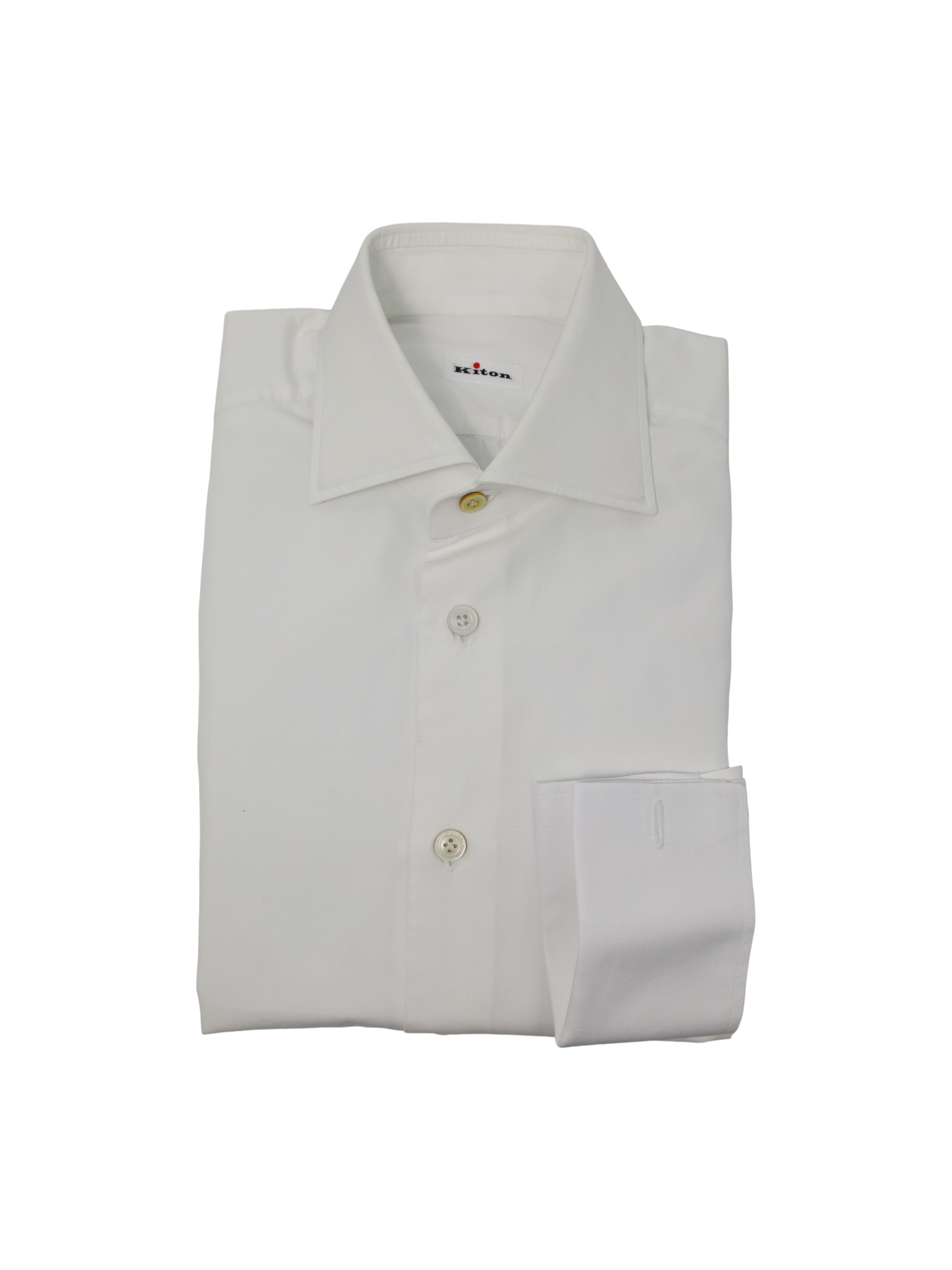 Kiton White Poplin Cotton Shirt