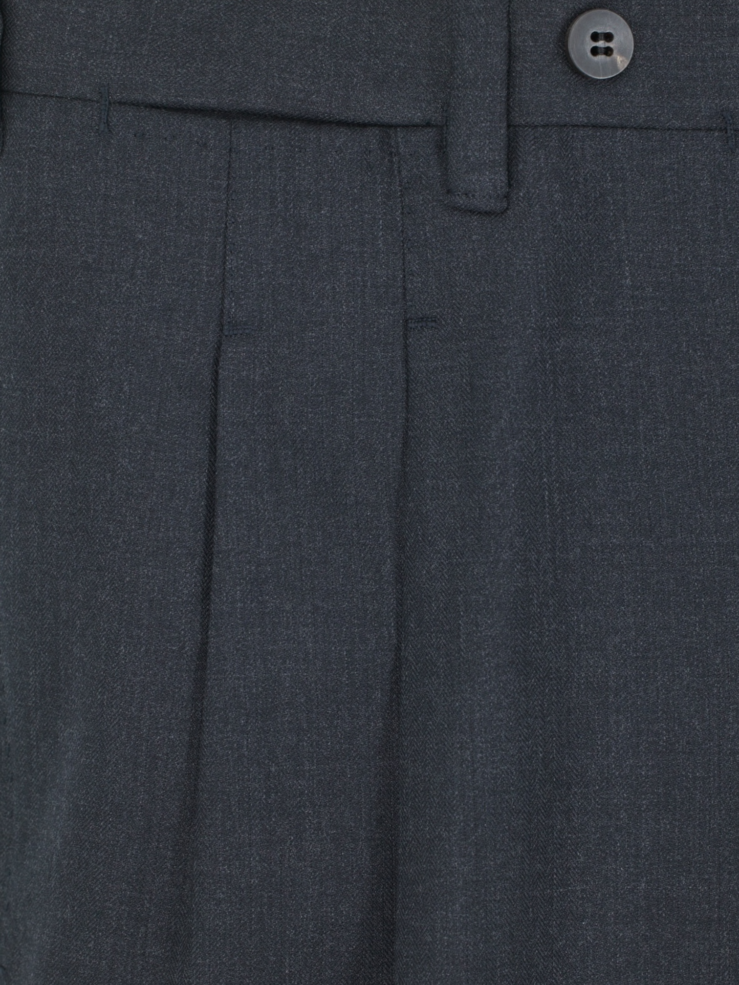 Sartoria Voglio Dark Grey Tasmanian-Wool Micro-Herringbone Sartorial Trousers