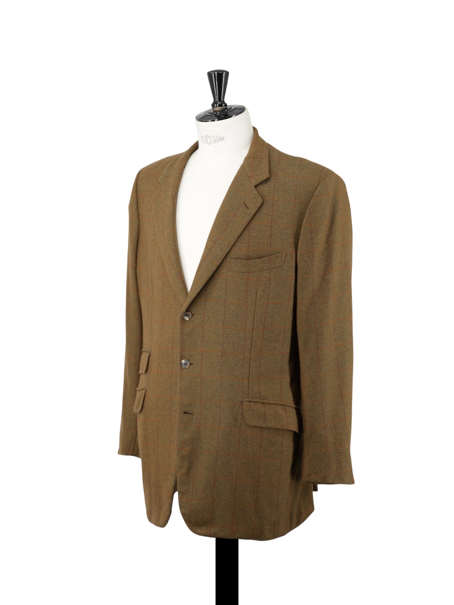 Brioni Light Brown & Multicolor Pure-Cashmere Windowpane Jacket
