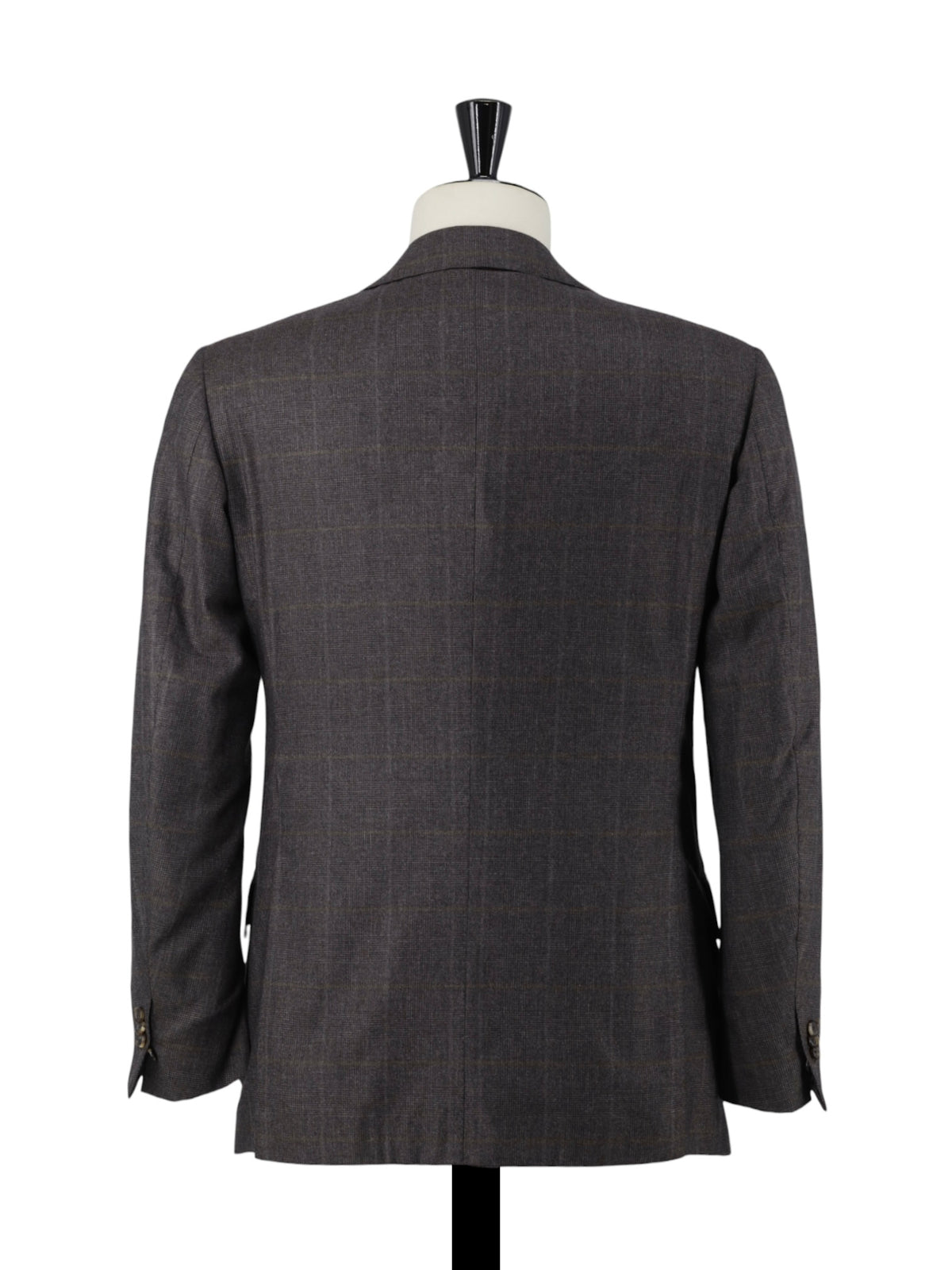 Cesare Attolini Dark Taupe Cashmere & Silk Checkered Winter Suit