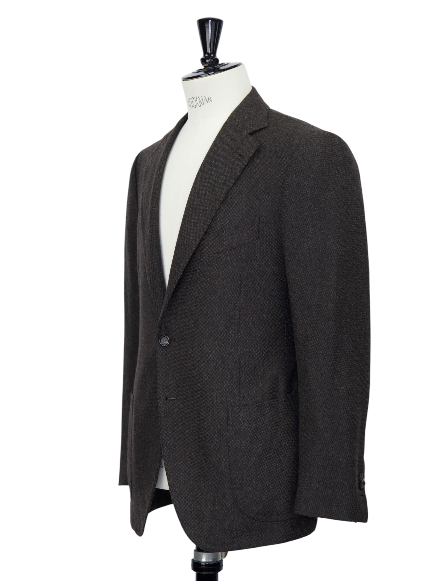 Cesare Attolini Dark Brown Cashmere Micro-Structure Jacket