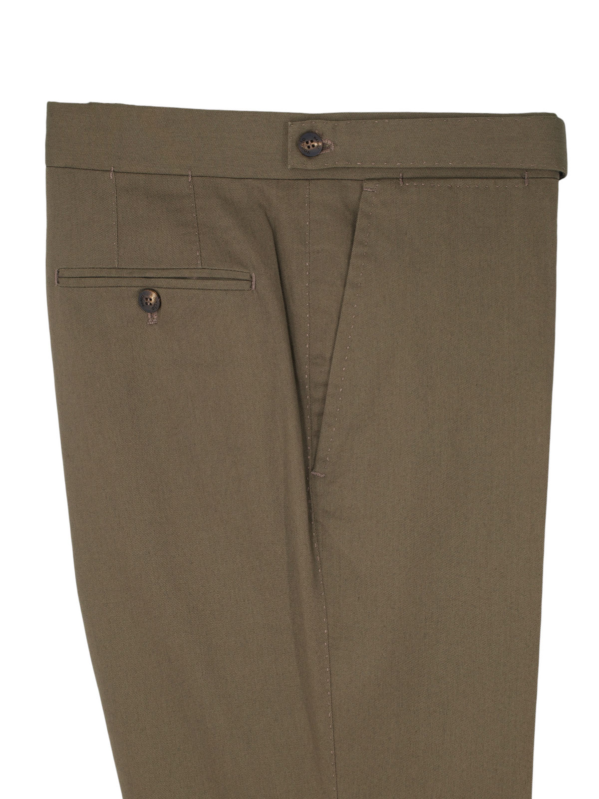 Sartoria Voglio Dark Khaki Cotton-Twill Sartorial Gurkha Trousers