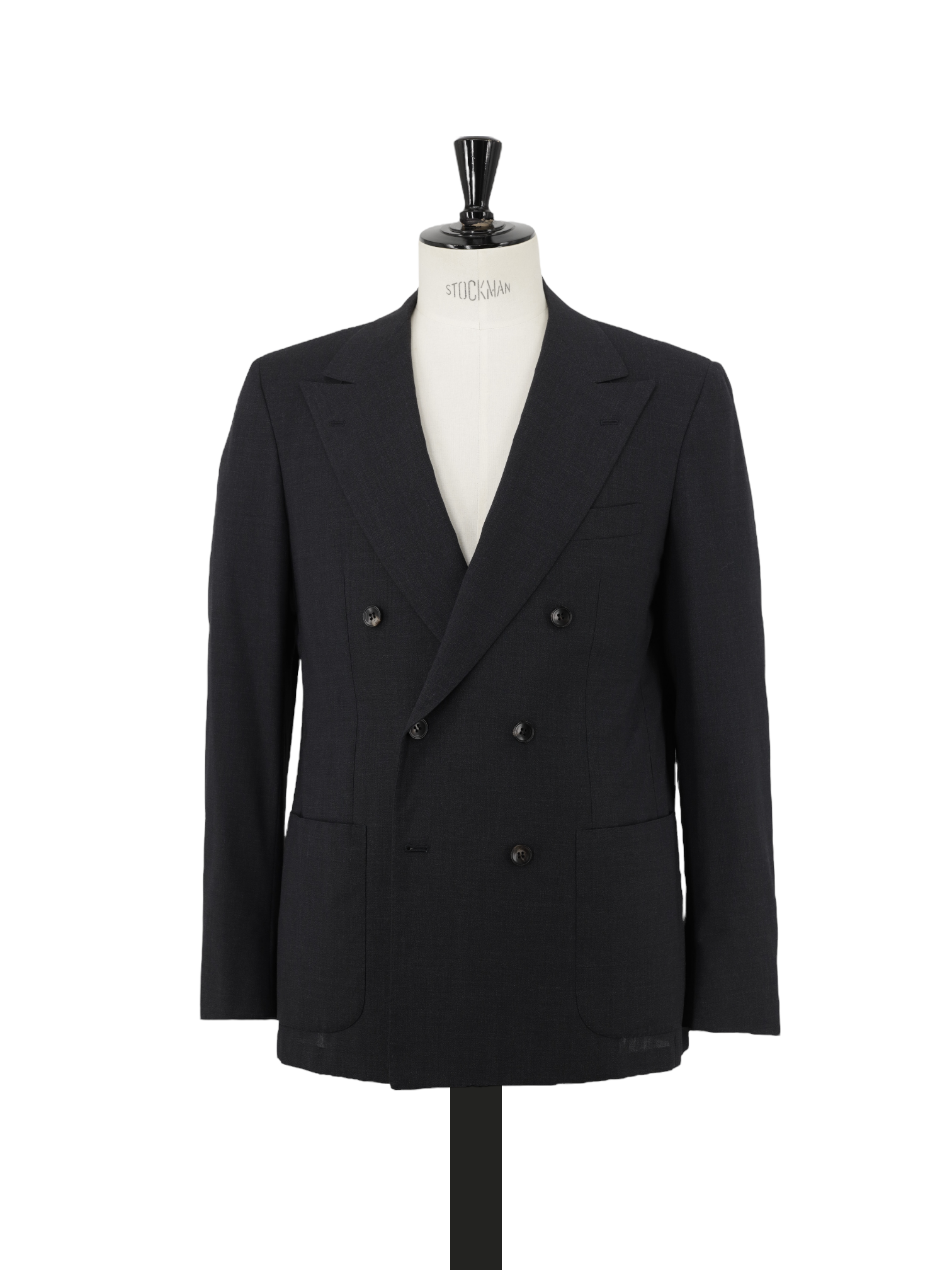 Kiton Anthracite Cool-Wool Neapolitan Double Breasted Suit