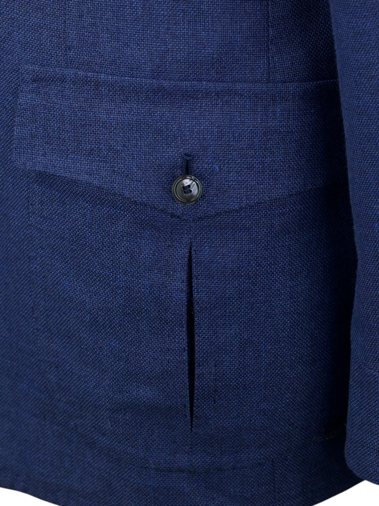 Cesare Attolini Cobalt Blue Wool, Silk & Linen Hopsack Safari-Overshirt