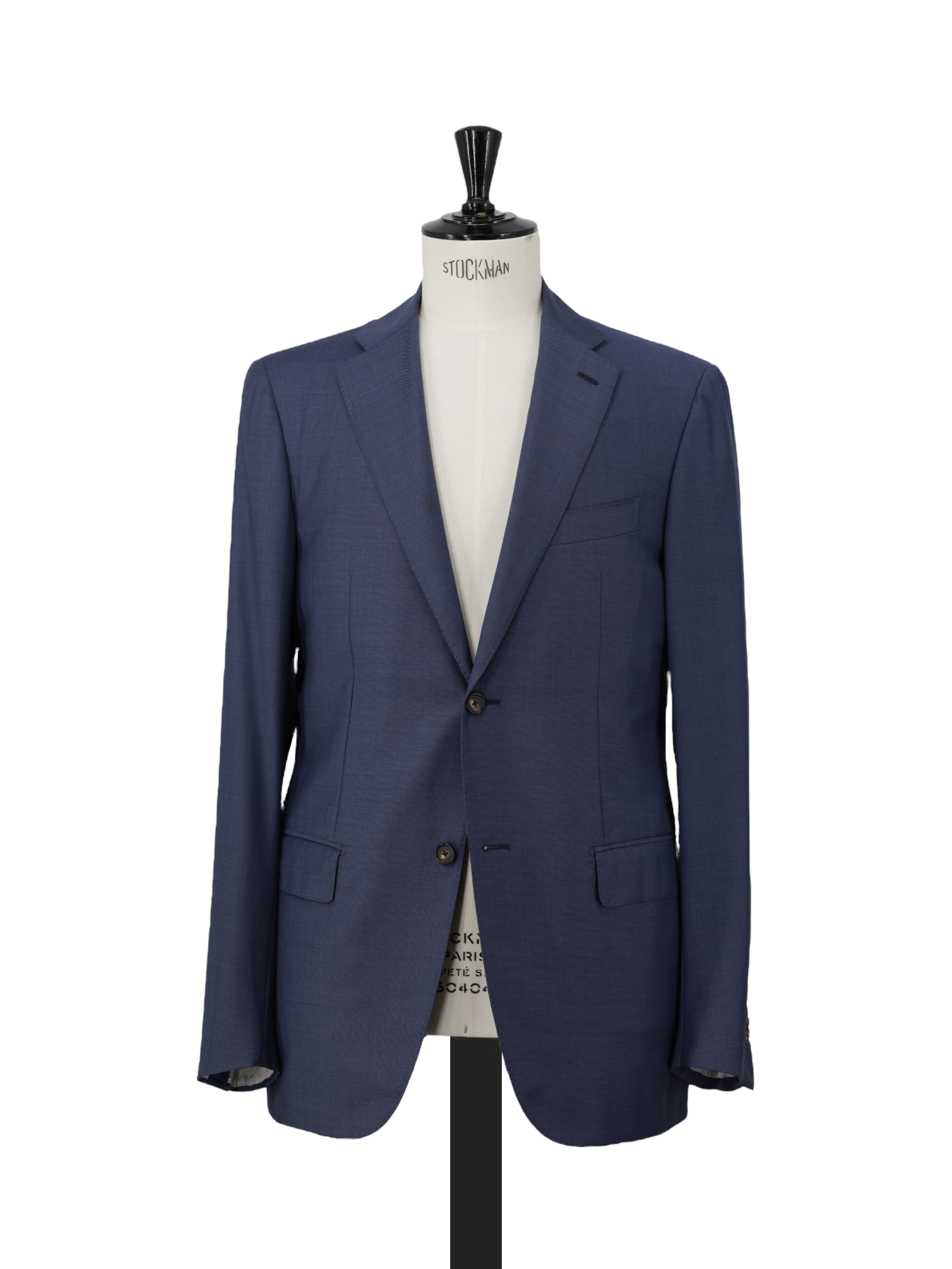 Caruso Steel Blue Super 130’s Sharkskin Suit