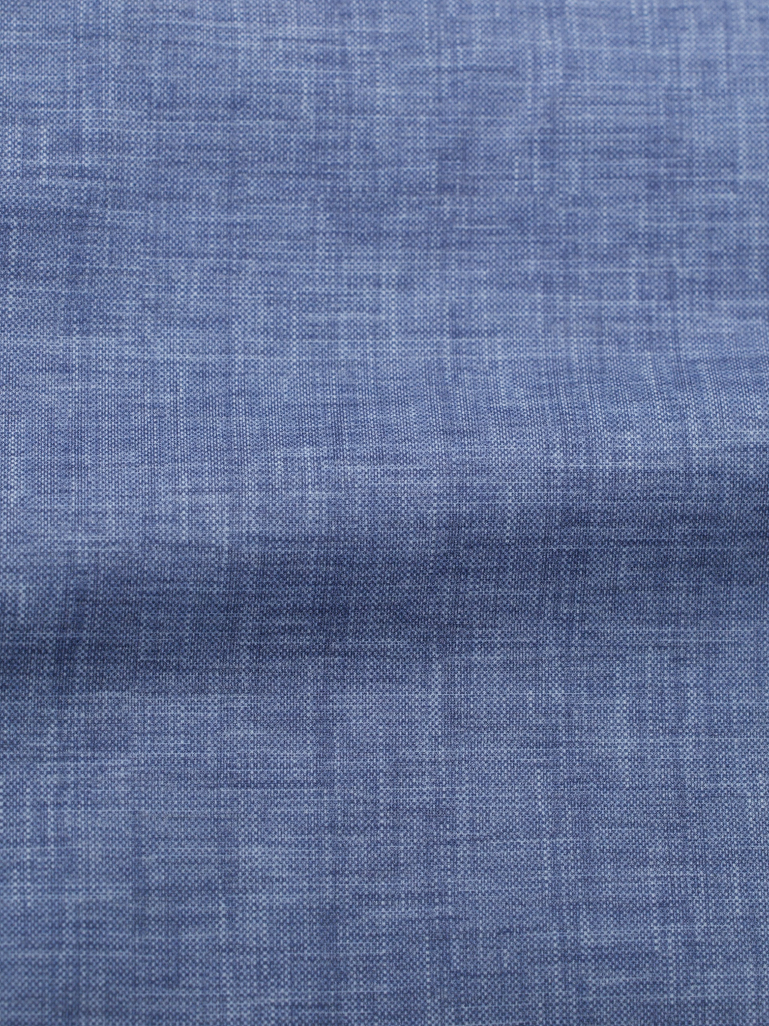 Traiano Milano Blue Linen-Look Stretch Shirt