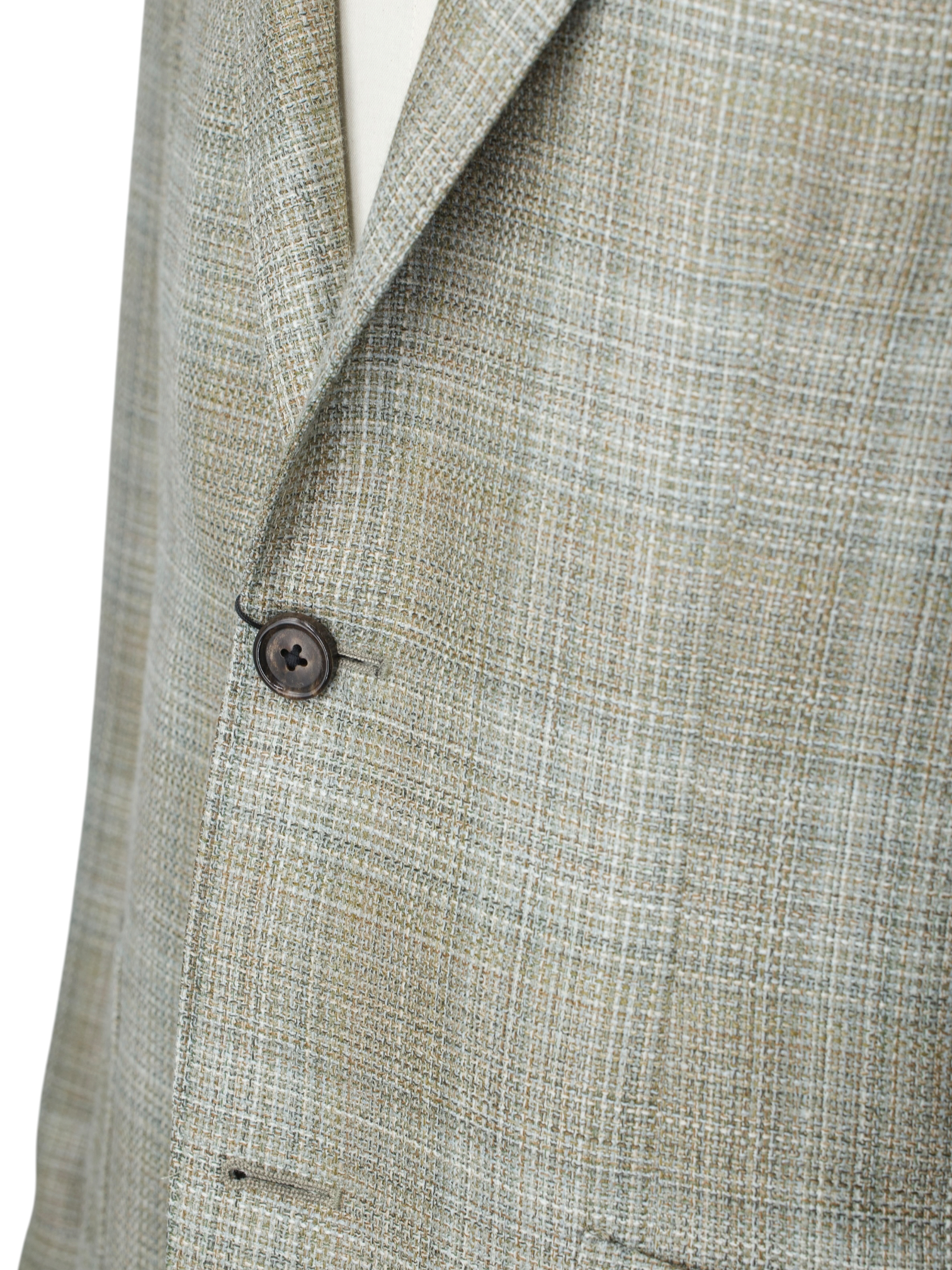 Corneliani Olive Green Wool, Silk & Linen "Sartoria Light" Jacket