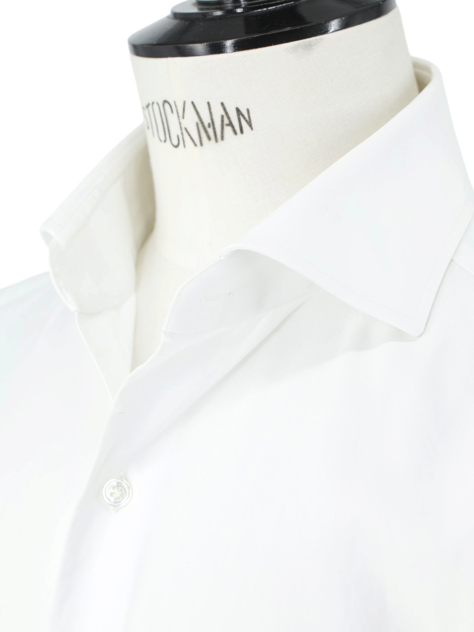 Finamore White Heavyweight-Cotton Barrel-Cuff Shirt