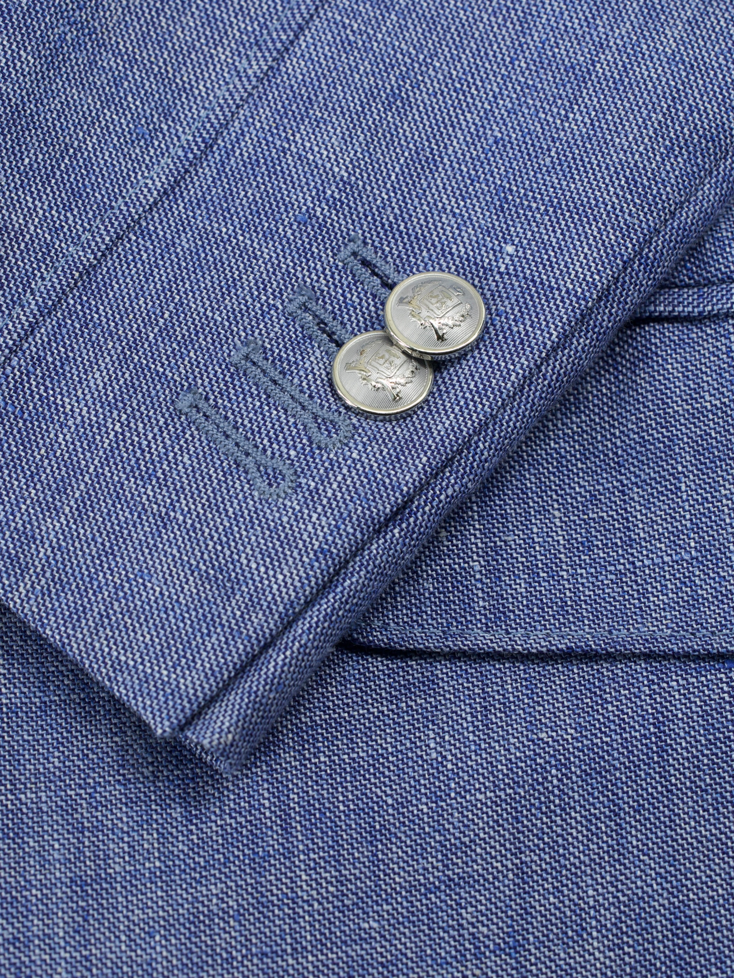 Corneliani ID Ice Blue Linen & Wool Melange Vespa Jacket