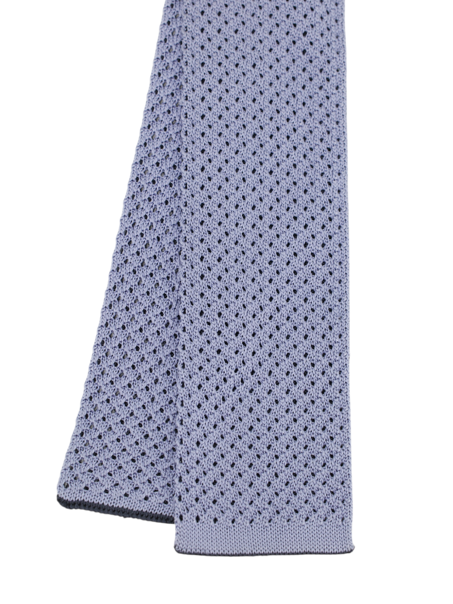 Brioni Dark Grey & Steel Blue Reversible Silk Knitted Tie