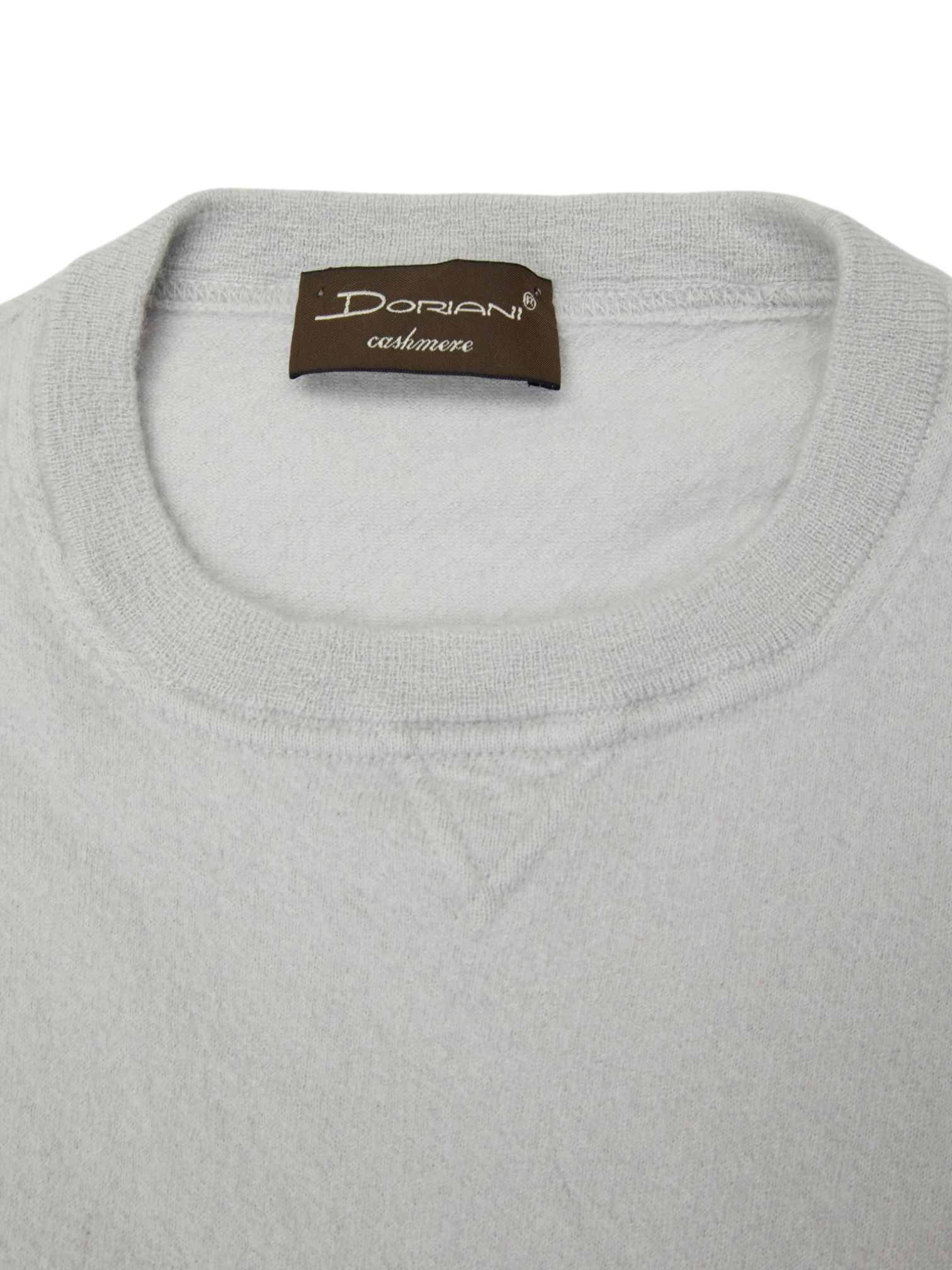 Doriani Cashmere Light Grey Pure Cashmere Roundneck Sweater