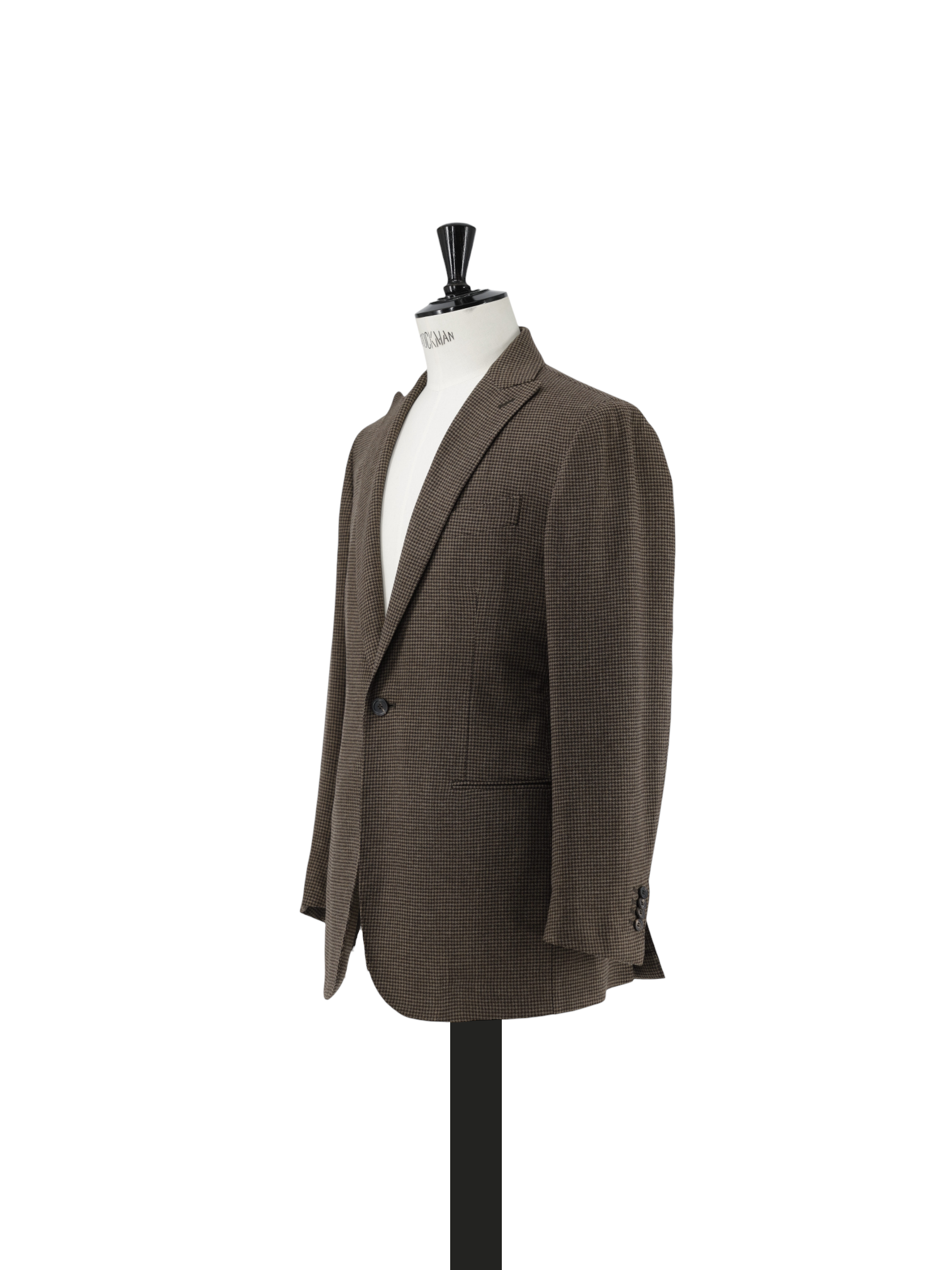 Stile Latino Brown Saxony-Wool Pied de Poule Jacket