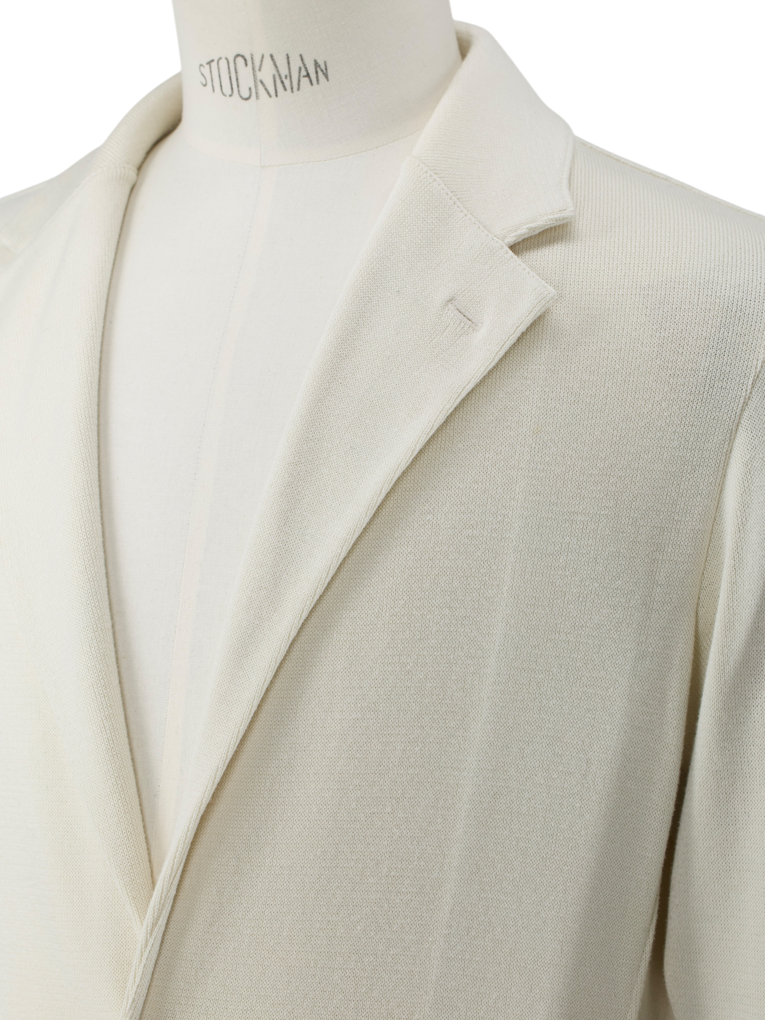 Lardini Offwhite Jersey-Knitted Cotton Sweater Jacket