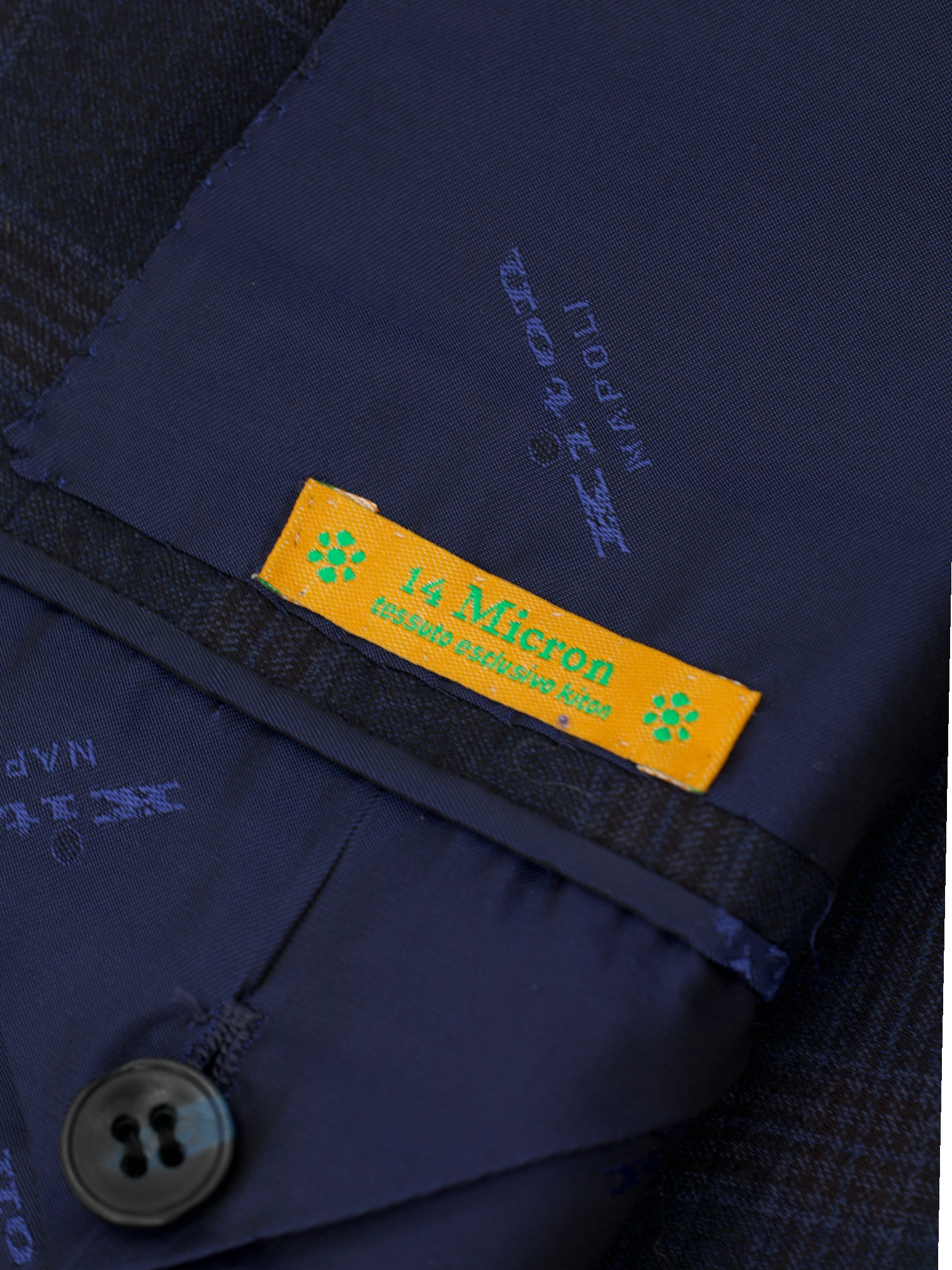 Kiton Navy & Red 14-Micron Wool Glenplaid Jacket