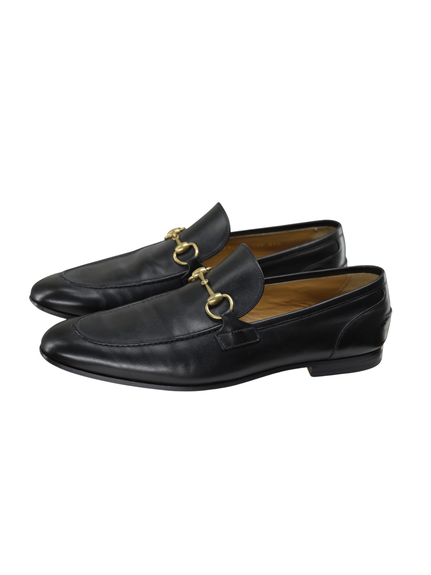 Gucci Black Calfleather Jordaan Golden-Horsebit Loafer