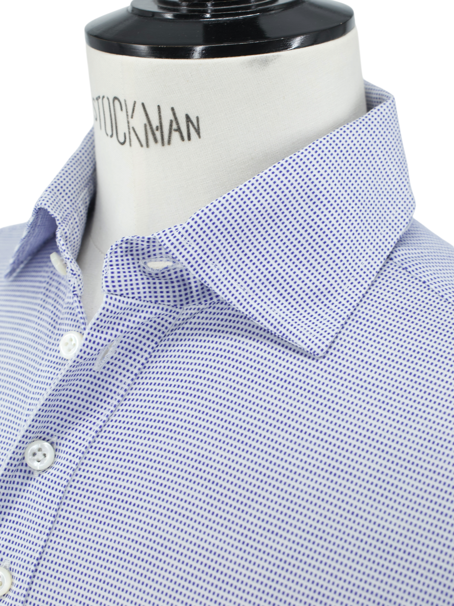 Cesare Attolini Light Blue Fine-Cotton Geometric-Pattern Pop-Over Shirt