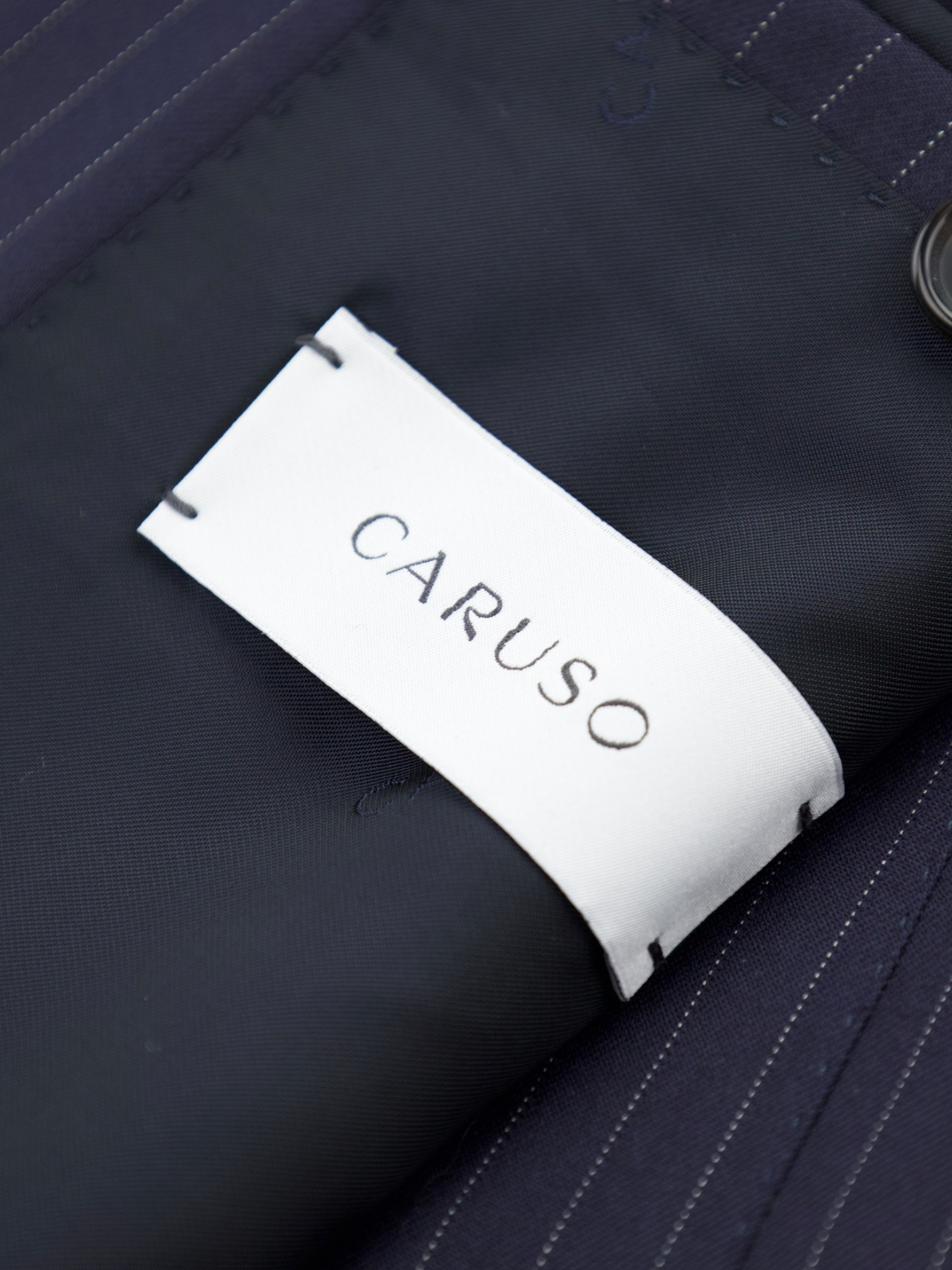 Caruso Deep Navy Super 160's Pinstripe Aida Suit + Extra Trousers