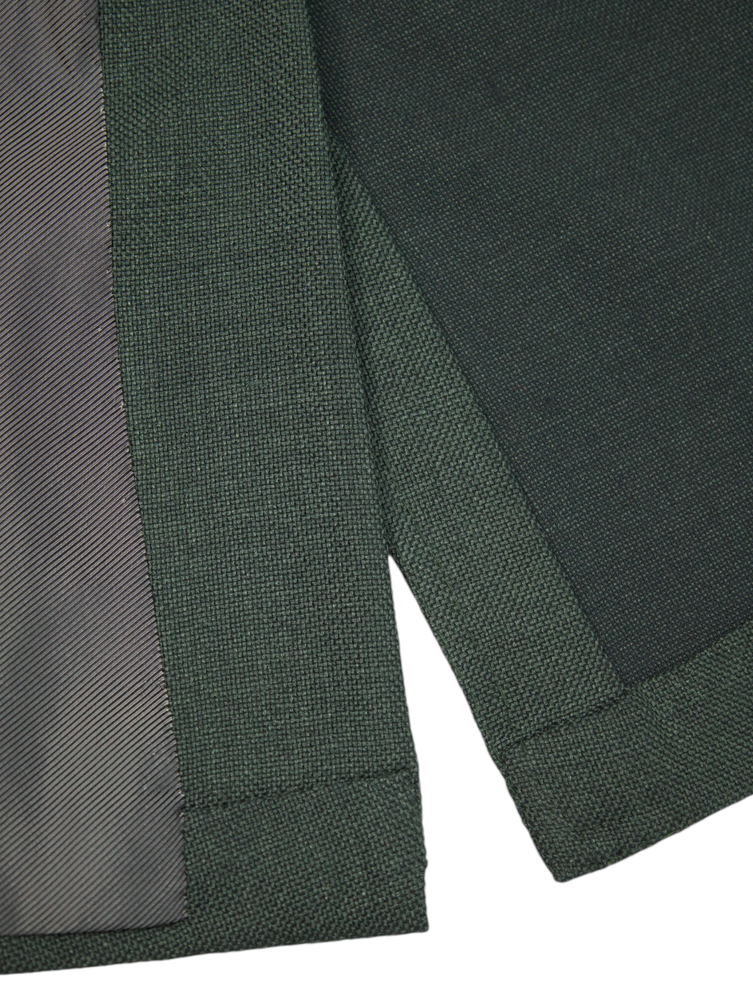 Orazio Luciano Green Wool, Silk & Linen Hopsack Jacket