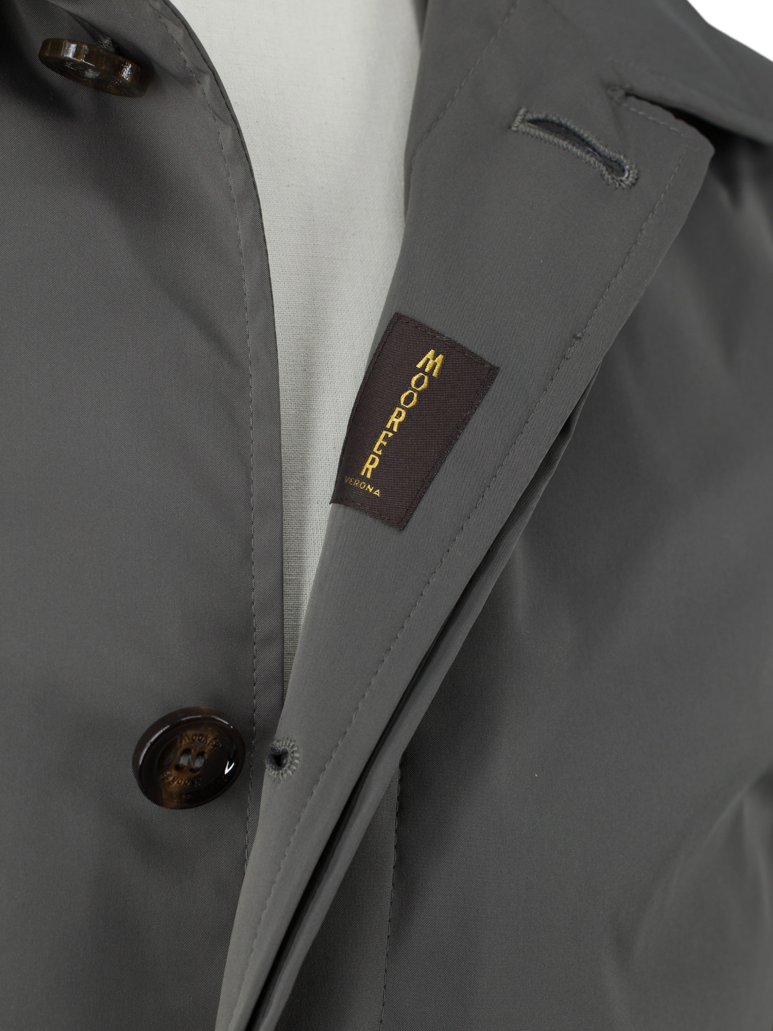 MooRER Warm Grey Waterrepellent "Vittor-TJ" Carcoat