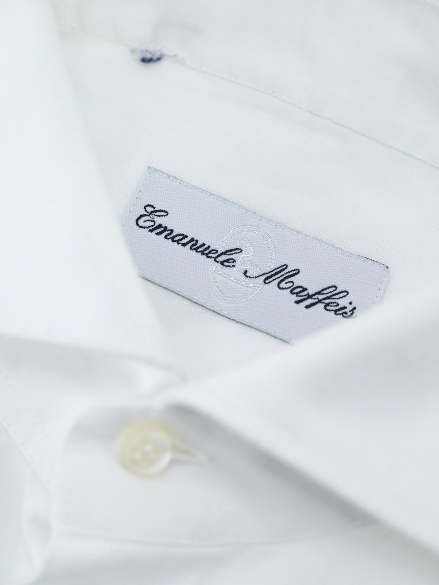 Emanuele Maffeis White Plain-Weave Dress Shirt
