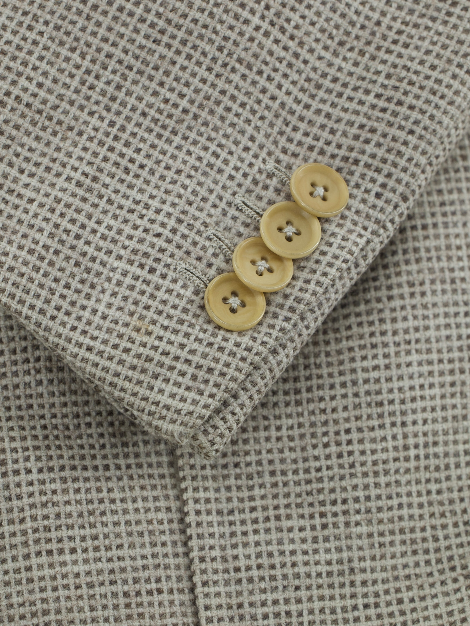 Isaia Light Grey Wool & Cashmere Micro-Pattern Jacket