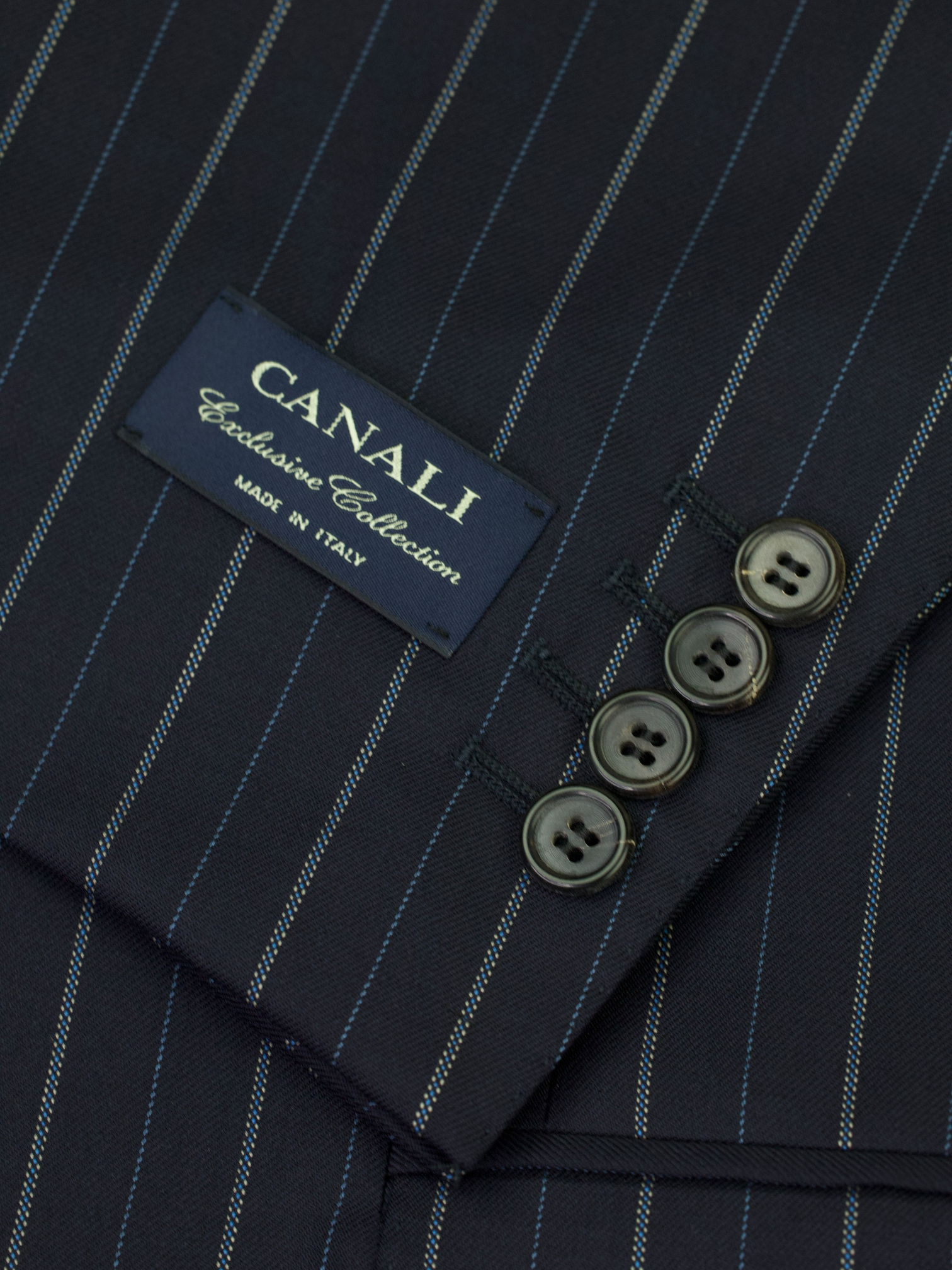 Canali Navy & Light Blue Super 150's "Exclusive Collection" Multi-Pinstripe Suit