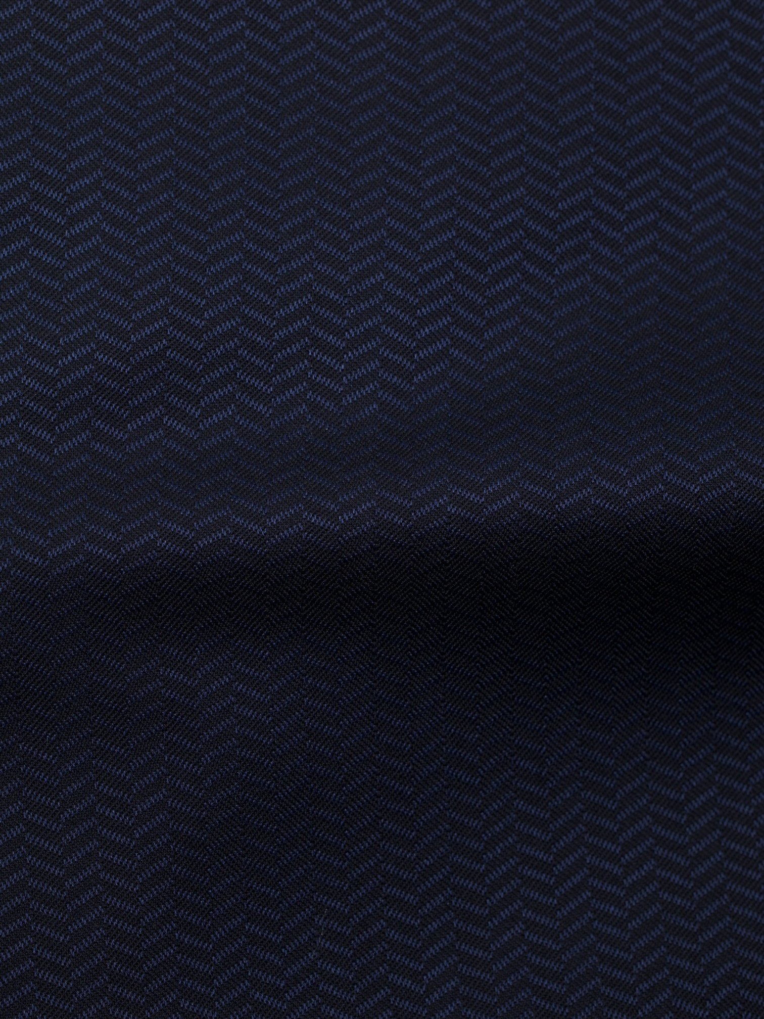 Brioni Dark Blue Wool & Silk Double-Breasted Zig-Zag Aurelio Jacket