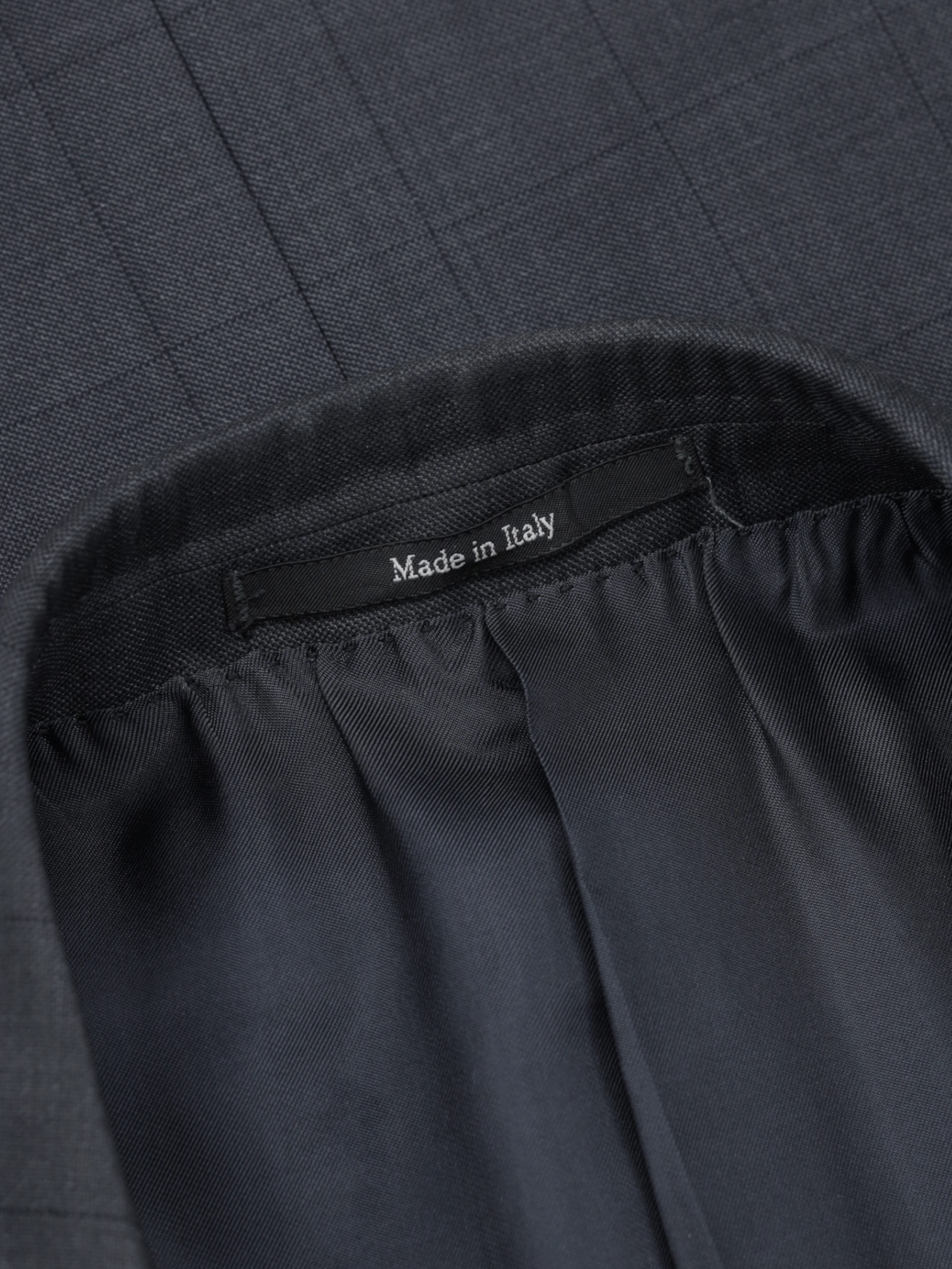 Ermenegildo Zegna Dark Grey Fine-Wool Shadow-Check Mila Suit