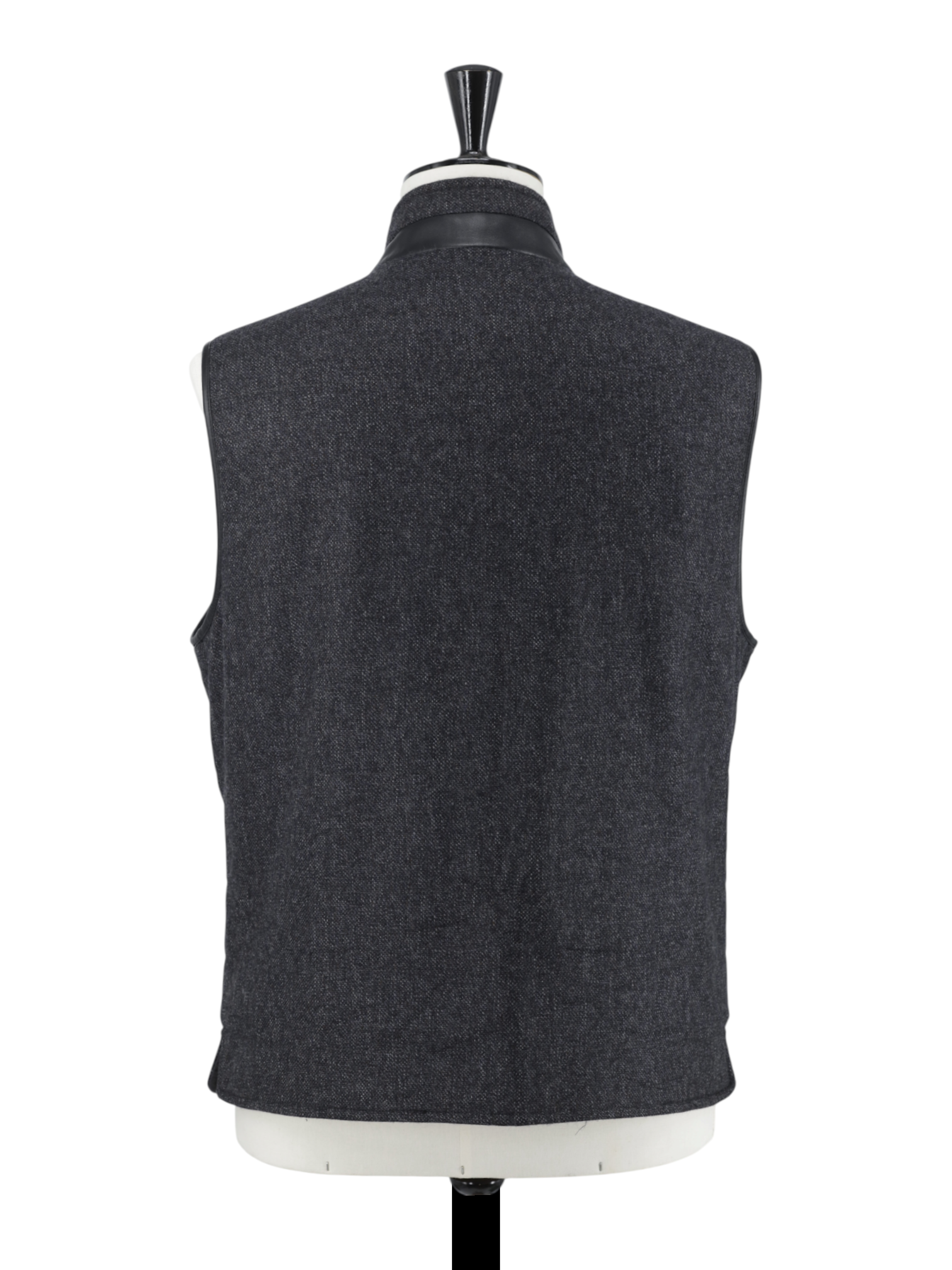 Corneliani Dark Grey Reversible Wool & Suede Bodywarmer Vest