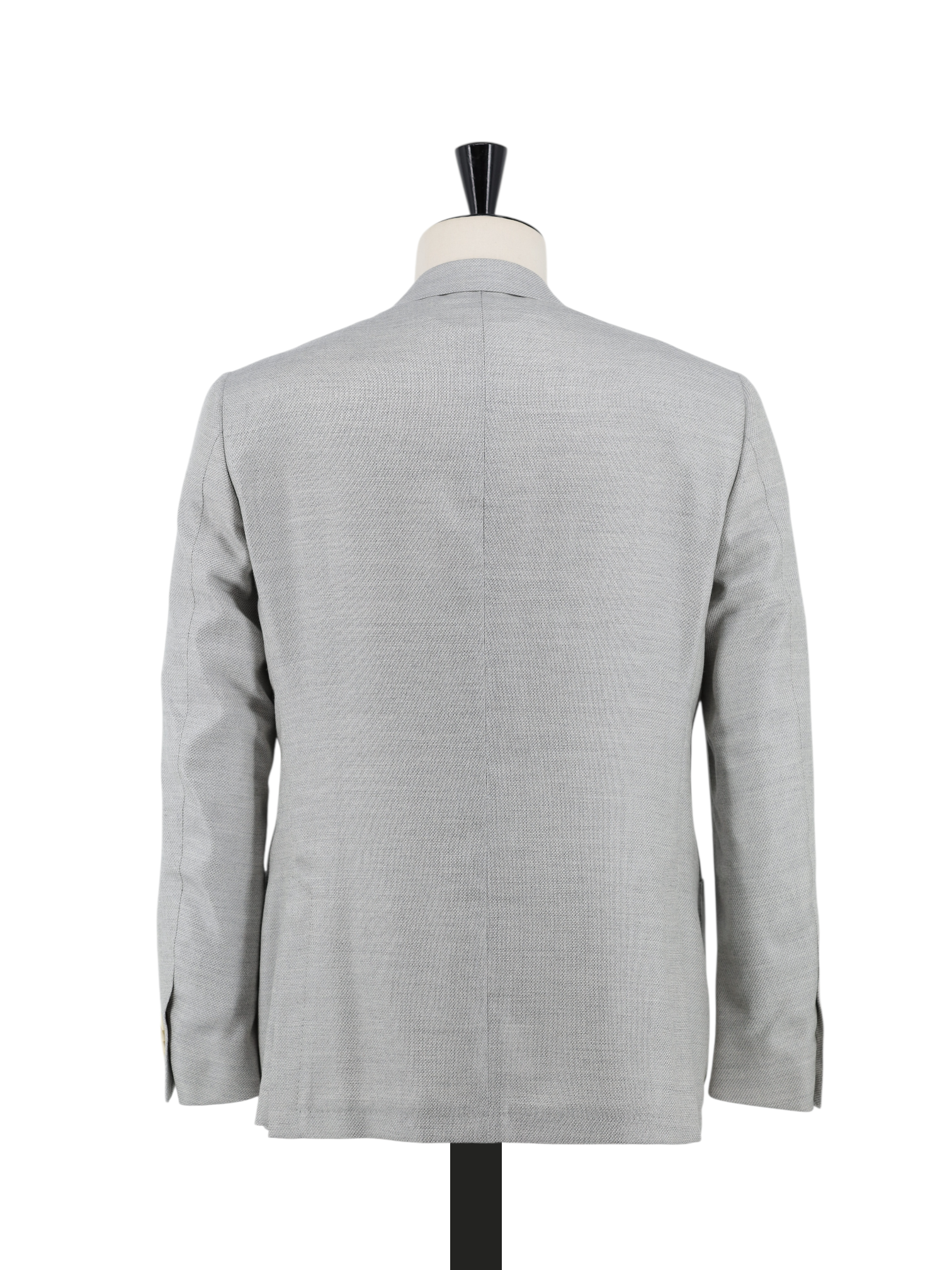 Corneliani Light Grey Cashmere & Silk Micro-Pattern Academy Jacket