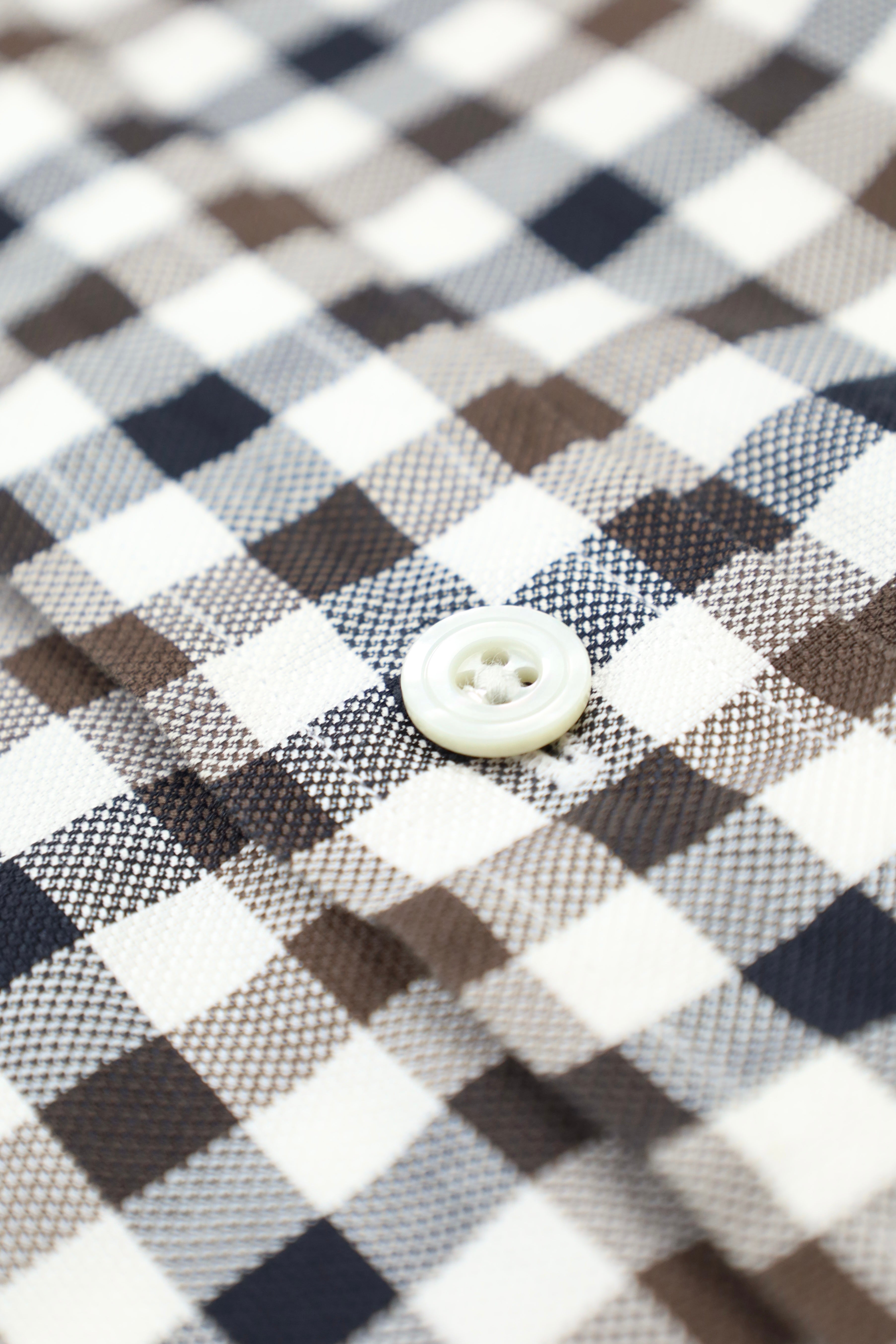 Tom Ford Brown & Blue Gingham Check Shirt