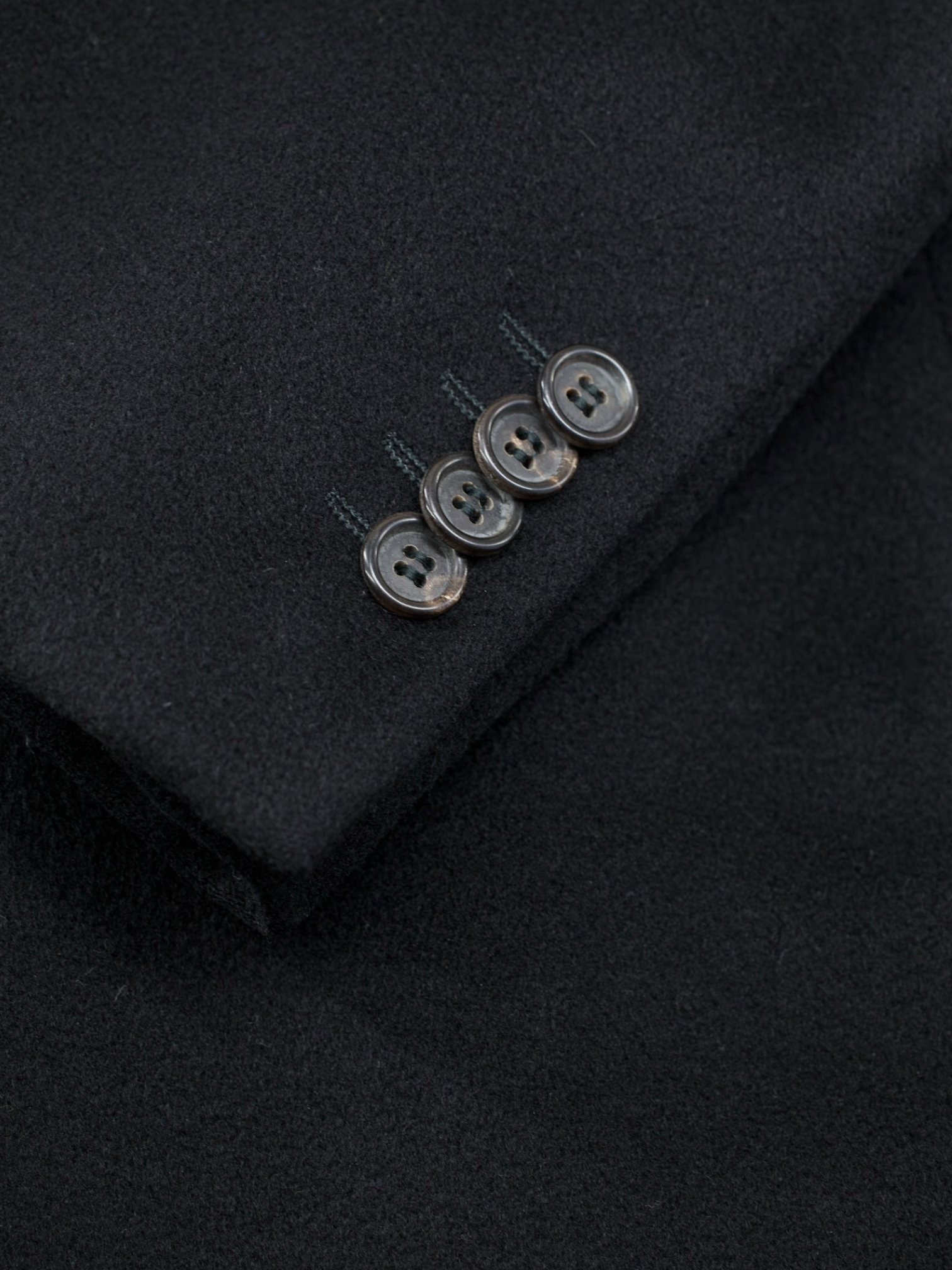 Caruso Vintage Black Pure "Guabello Soft Gold" Cashmere Overcoat