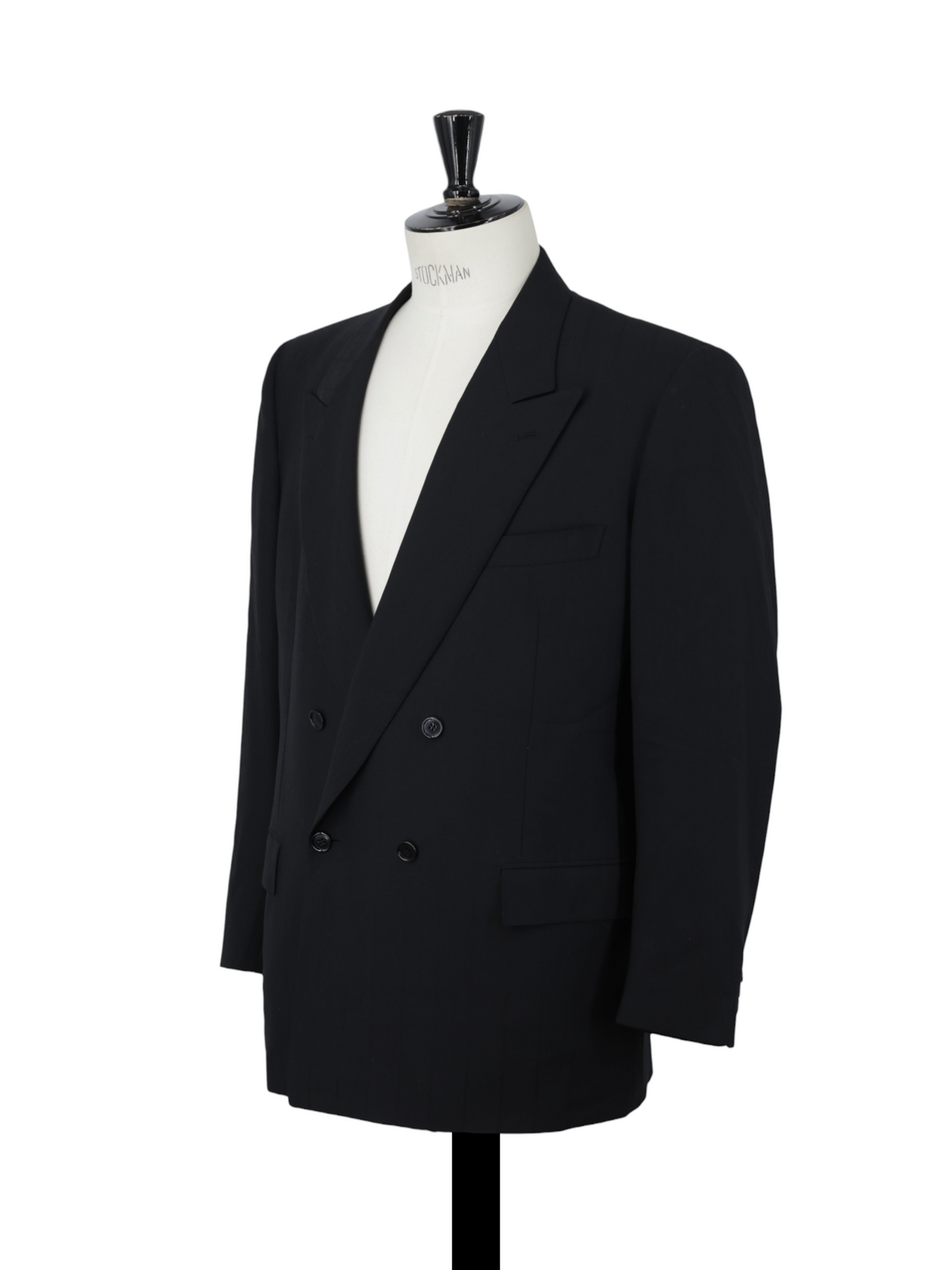 Brioni Black Fine-Wool Vintage Double-Breasted Shadow-Stripe Suit