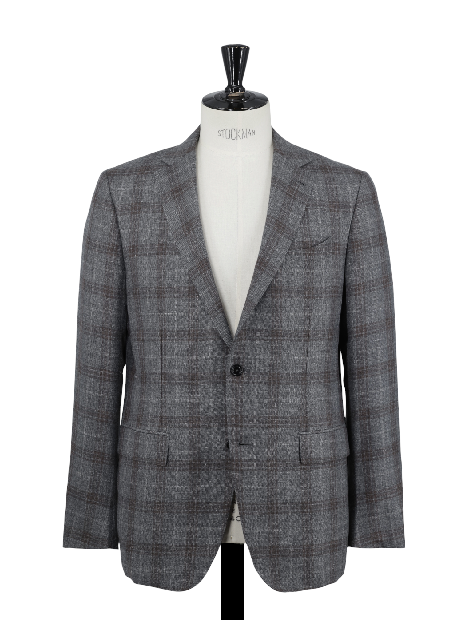 Ermenegildo Zegna Taupe & Castagne Brown Cashmere, Silk & True Hemp "Zero Weight" Jacket
