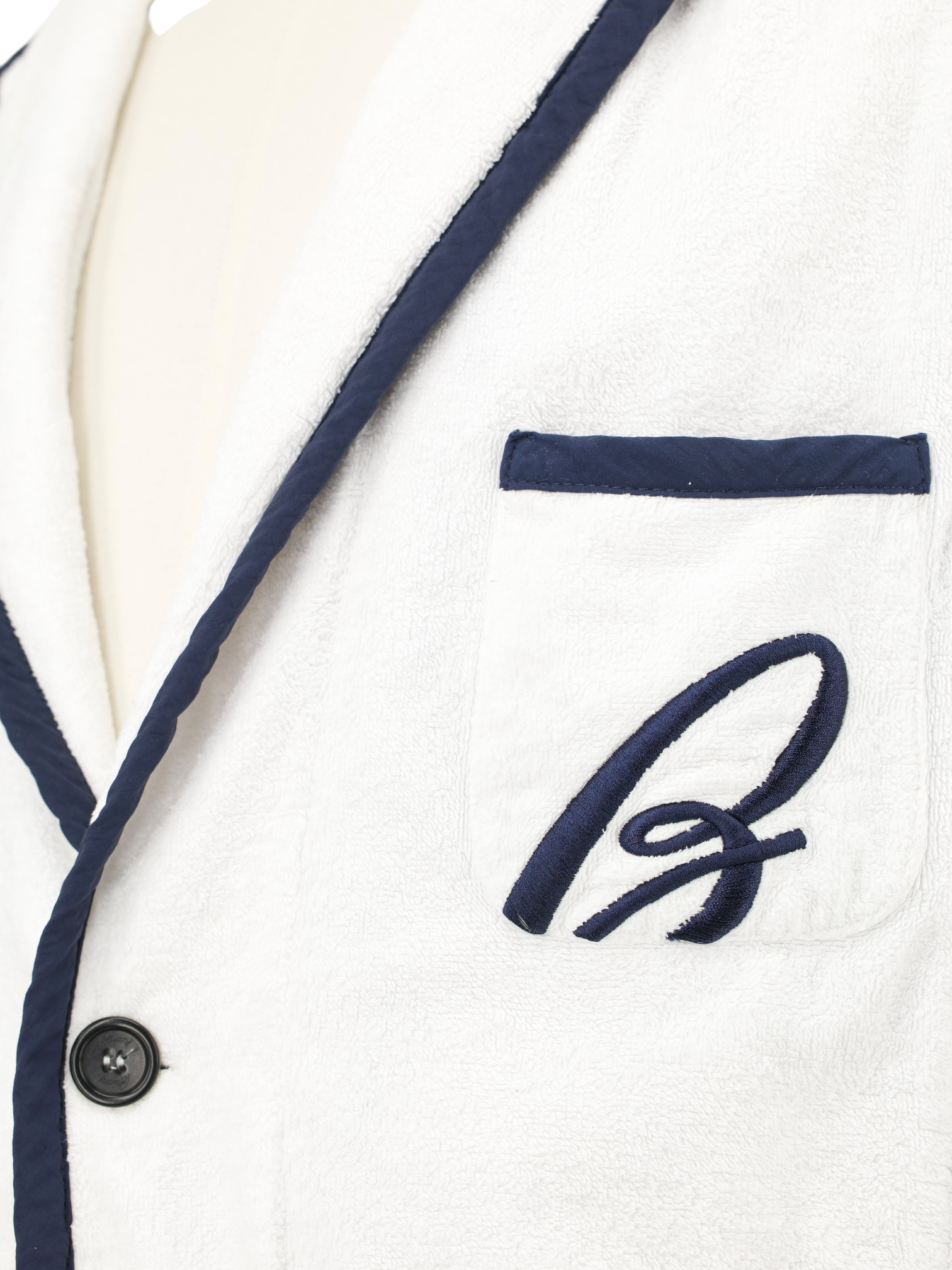 Brioni White Cotton Terry “5-Star Resort” Towelling Jacket