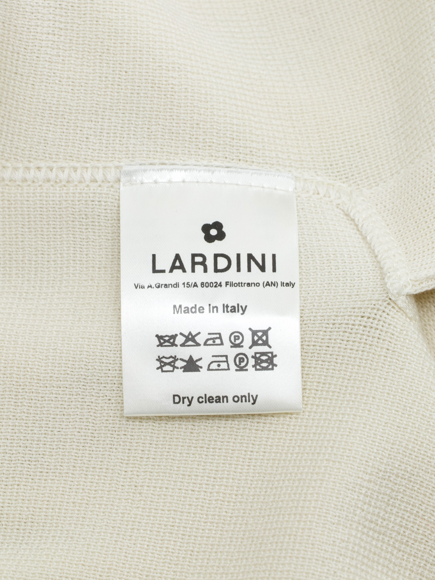 Lardini Offwhite Jersey-Knitted Cotton Sweater Jacket