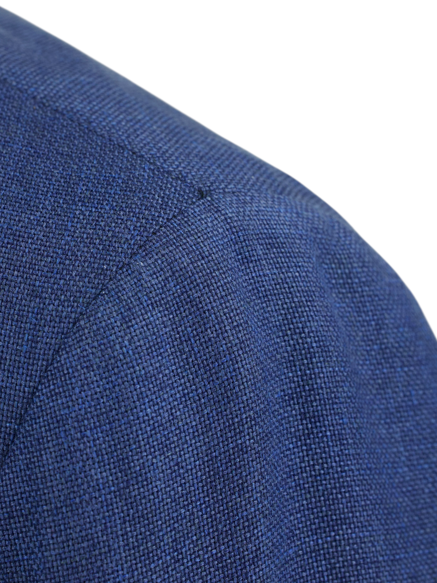 Cesare Attolini Cobalt Blue Wool, Silk & Linen Hopsack Safari-Overshirt