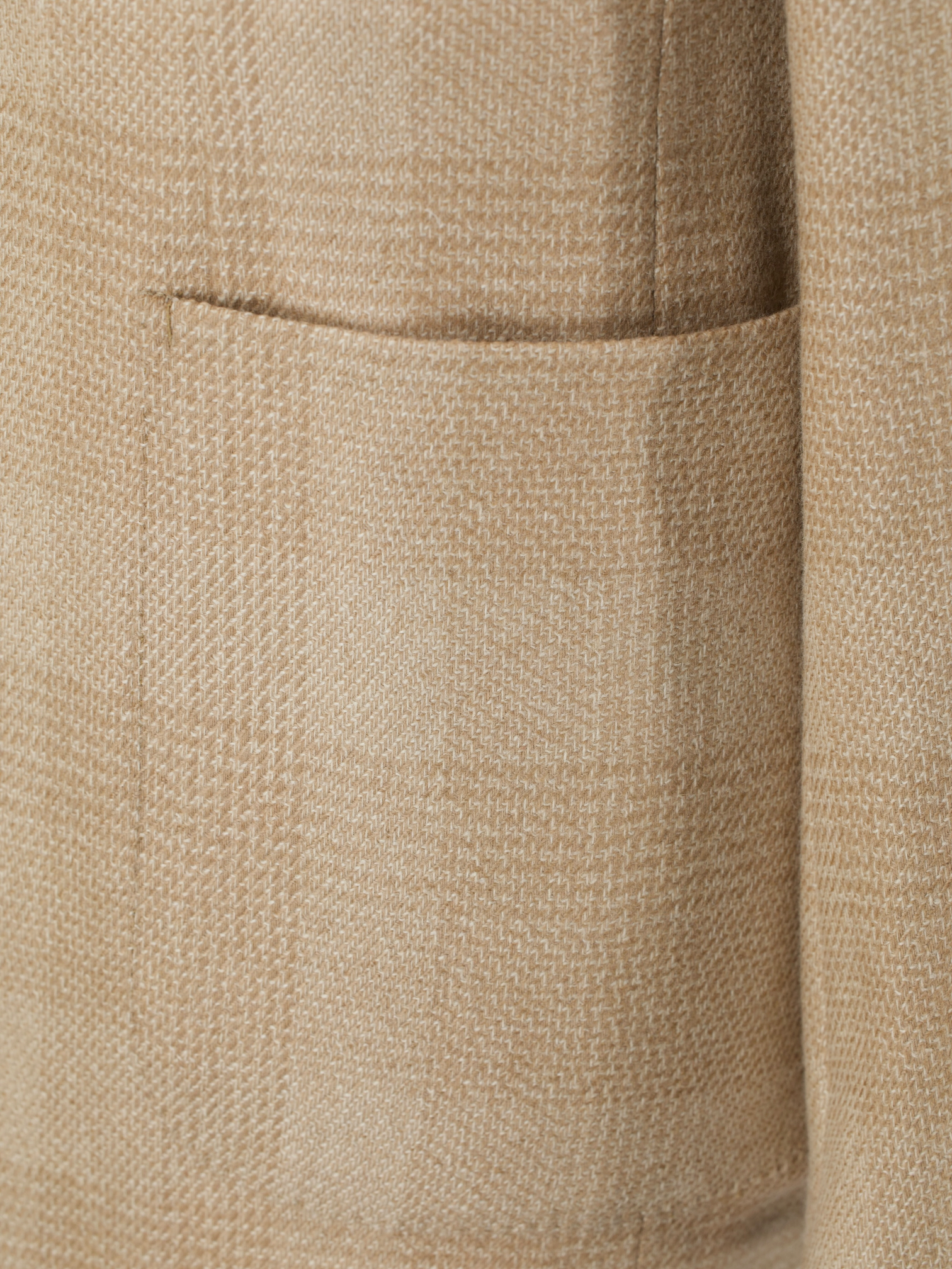 Ermenegildo Zegna Light Brown Camel Prince of Wales Easy Light Jacket