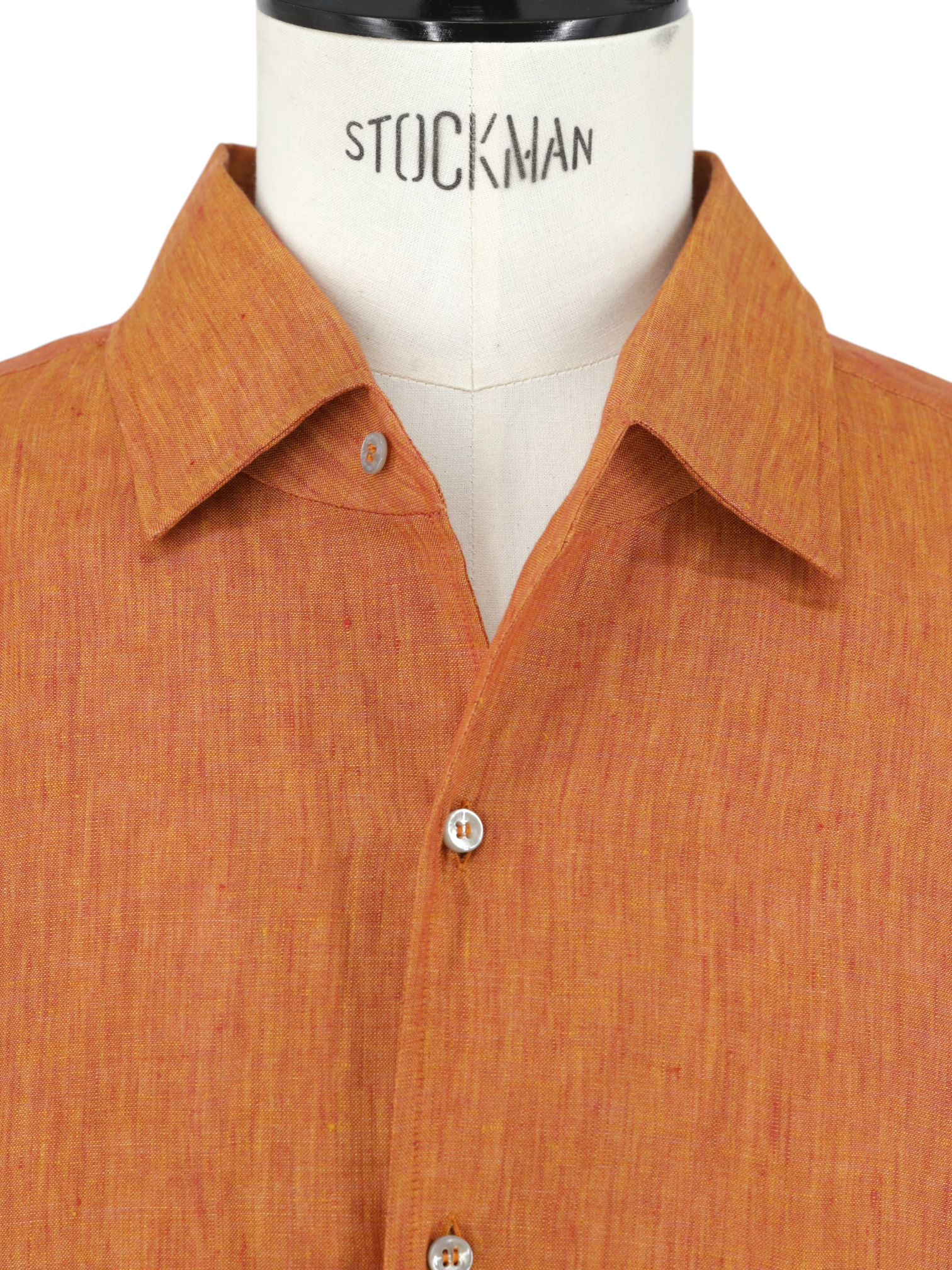 Loro Piana Terracotta André Garment-Dyed Linen Summer Shirt