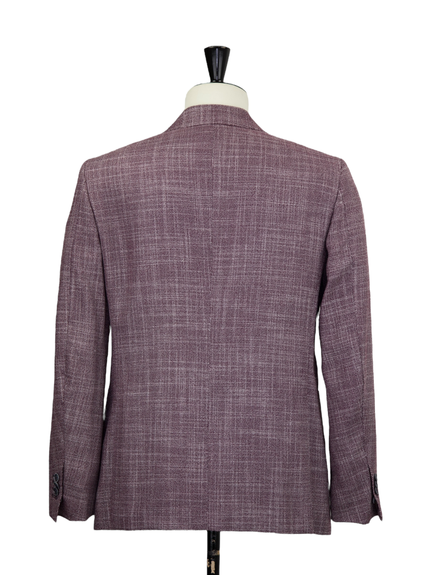 Ermenegildo Zegna Oxblood & Ivory Melange Cashmere & Silk "Fairway" Jacket