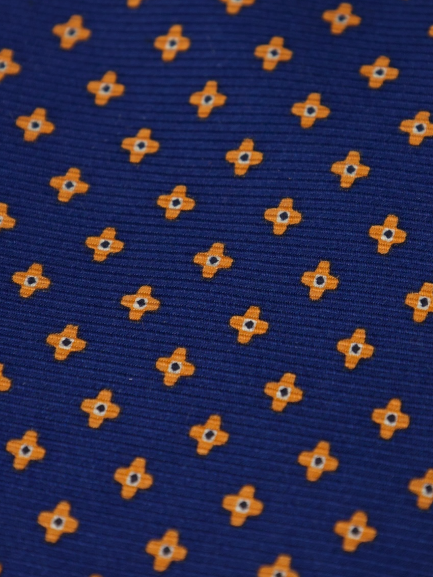 Mattabisch Blue & Orange Geometric Silk Tie