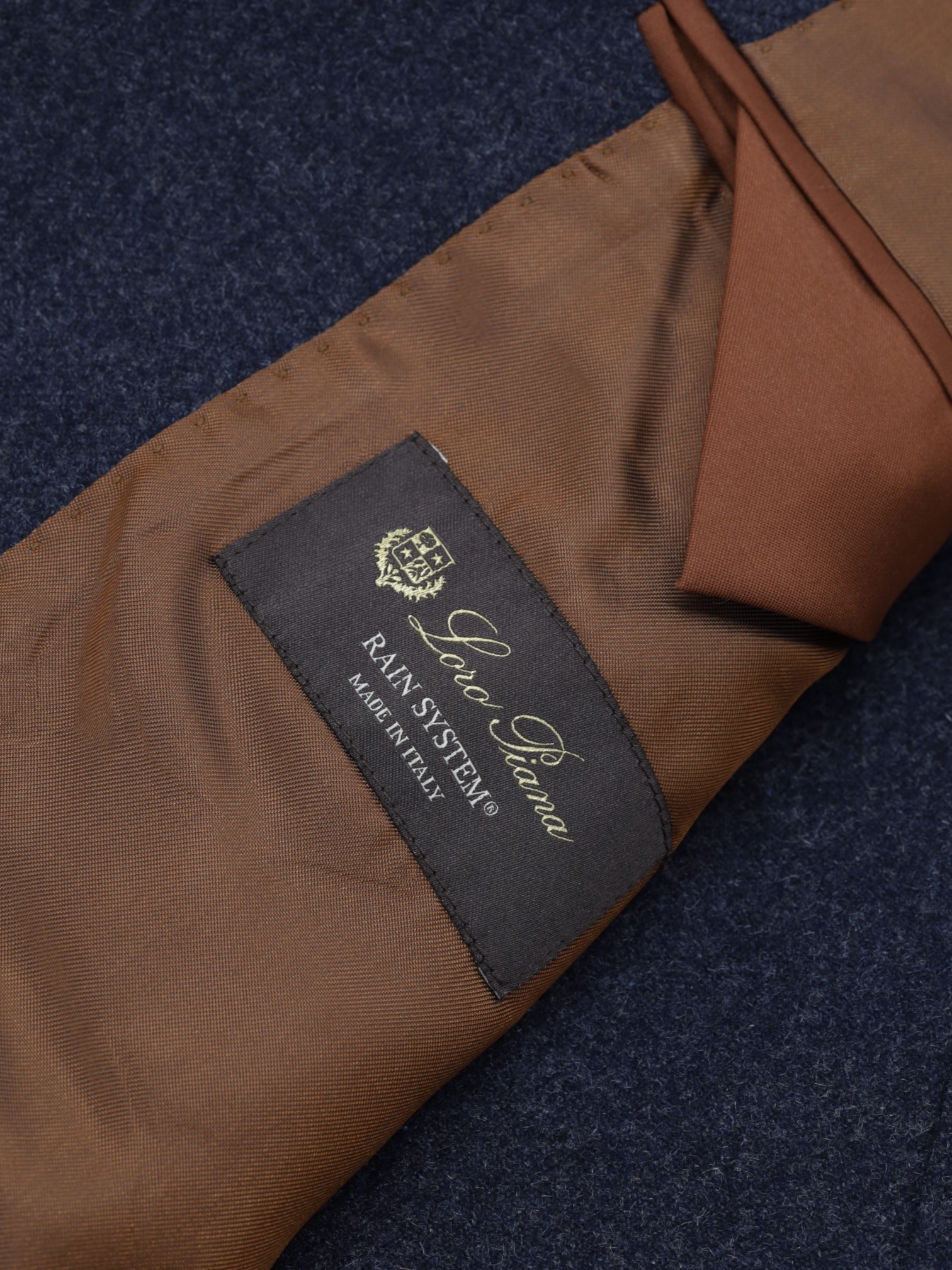 Loro Piana Dark Blue Cashmere, Mohair & Silk Sartorial Rain-System Jacket