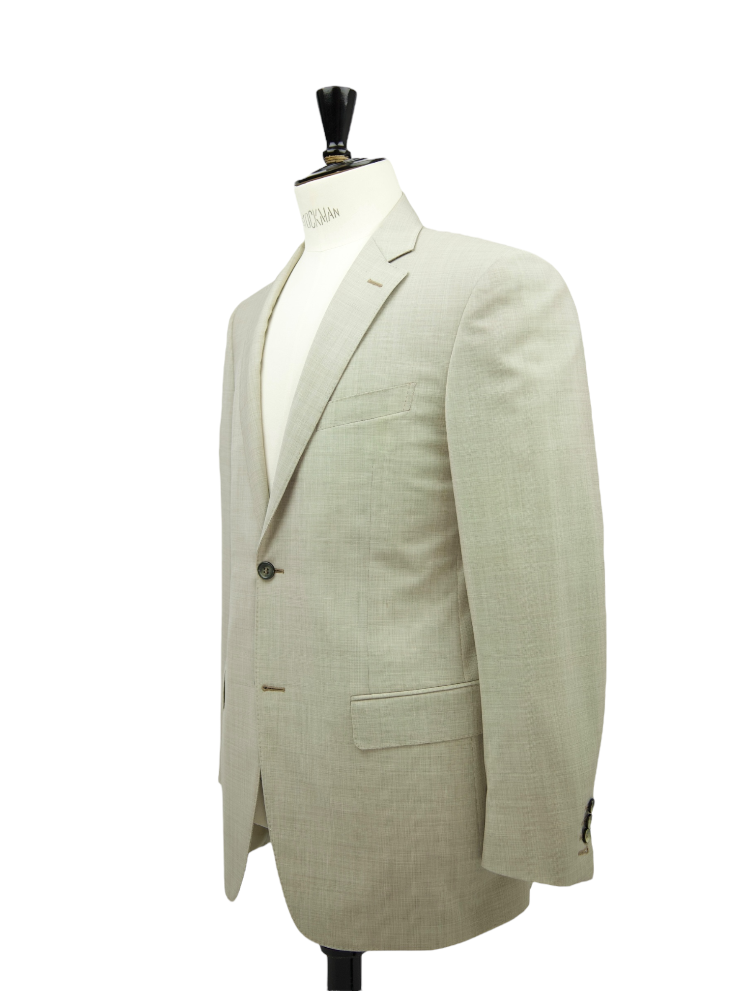 Canali Taupe Travel Wool Shadow-Check Suit