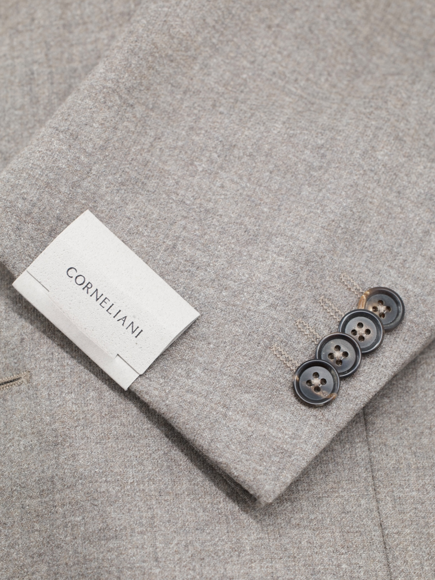 Corneliani Light Brown Wool, Cashmere & Stretch Unlined "Whisper" Jacket