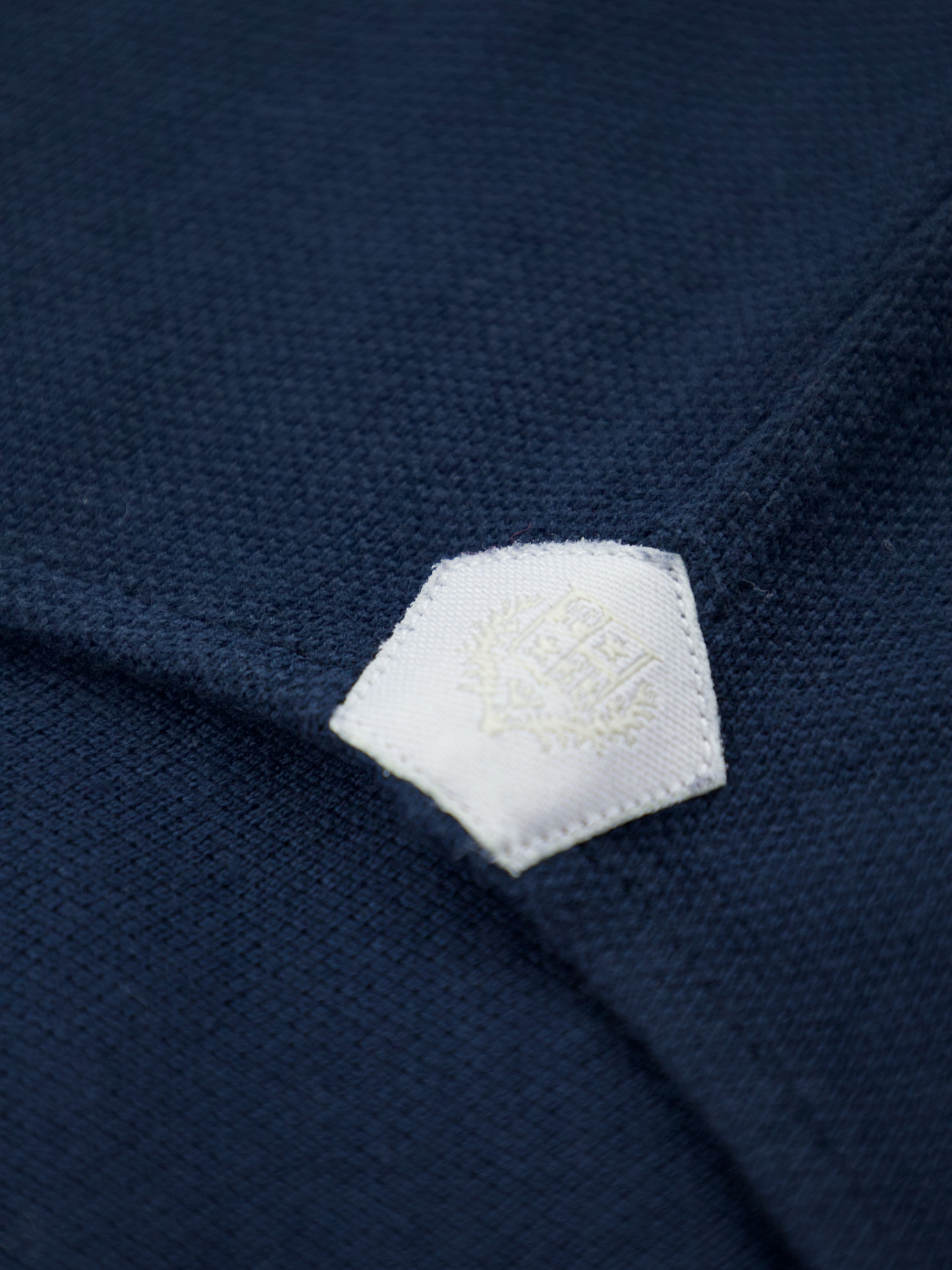 Loro Piana Navy Piqué Knitted Cotton Shirt